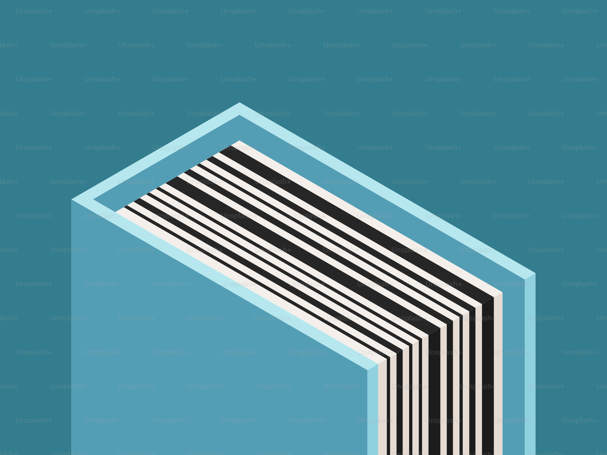 Ein hellblaues Buch mit einem Barcode auf den Seiten