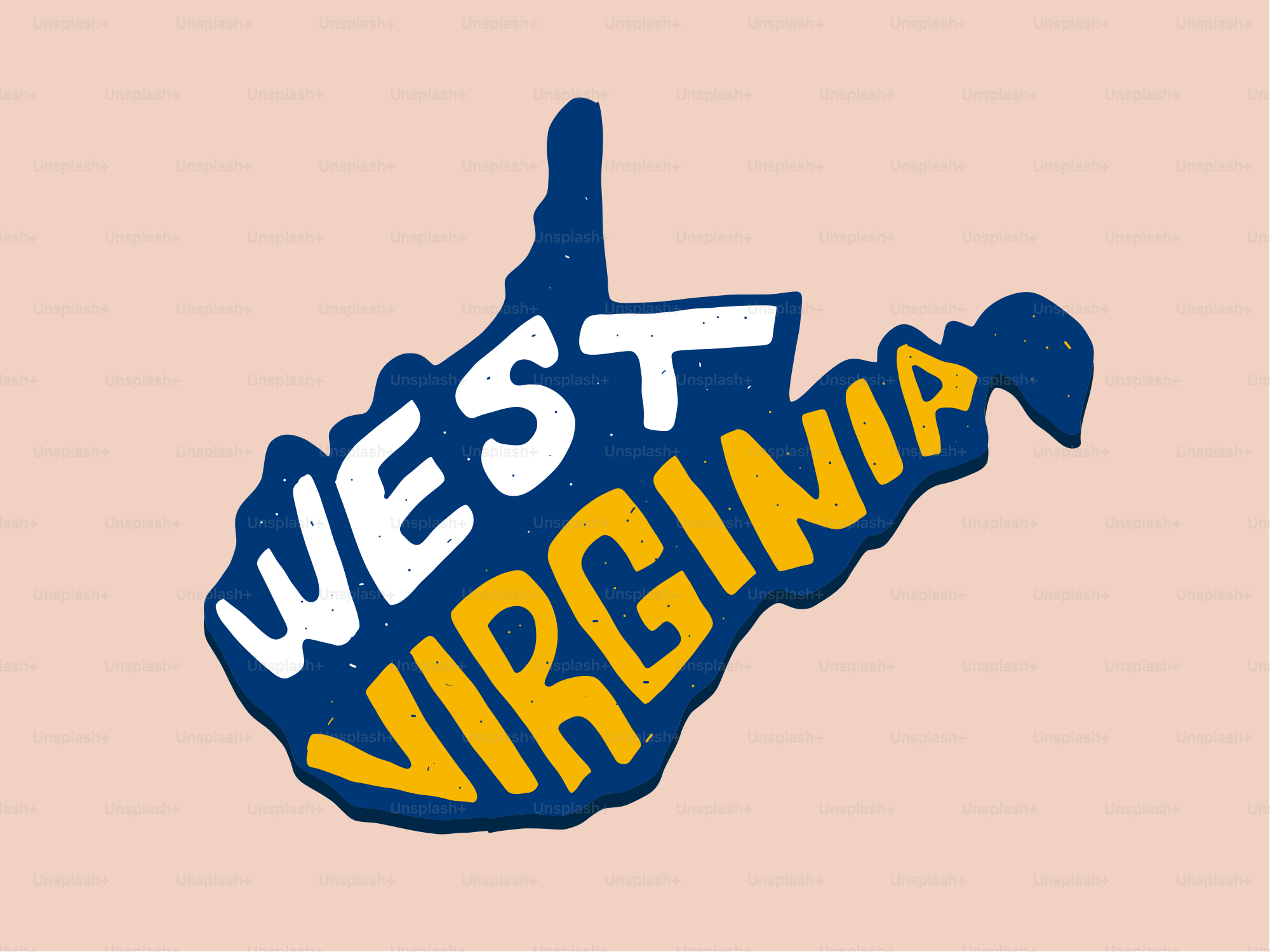 West virginia state outline with text
