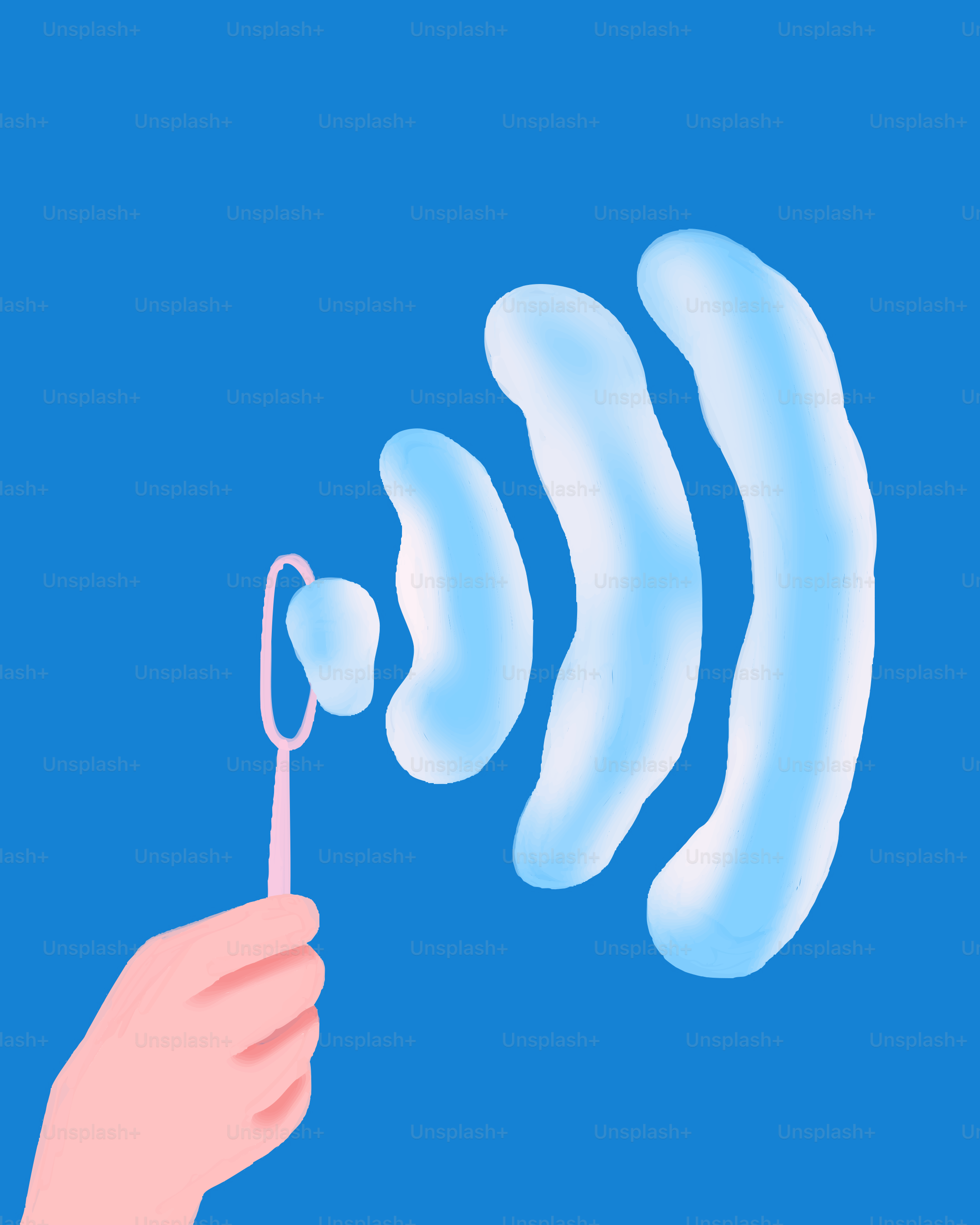 Soffiare bolle con le onde sonore con la mano