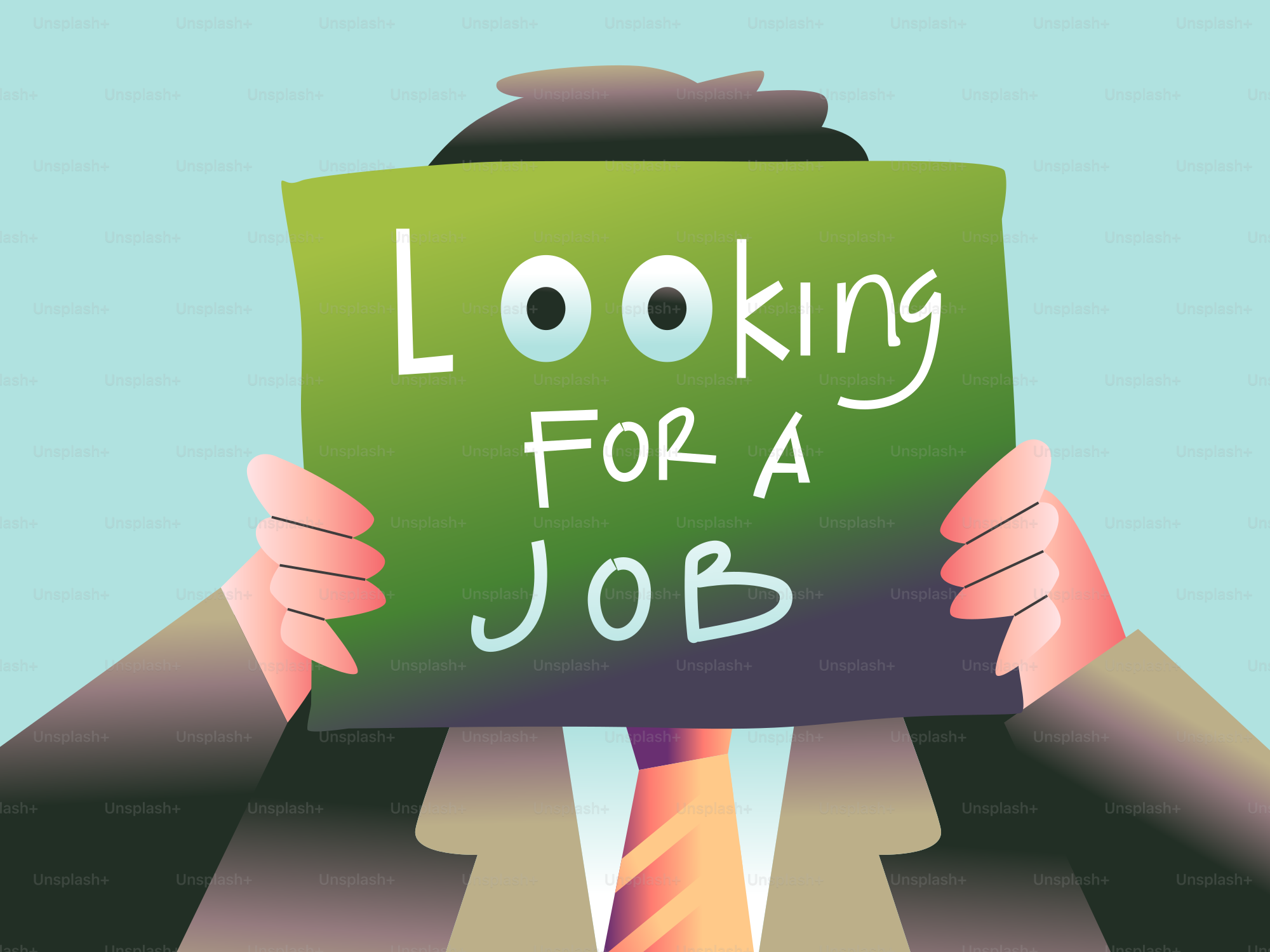 Persona sosteniendo un cartel que dice buscando trabajo