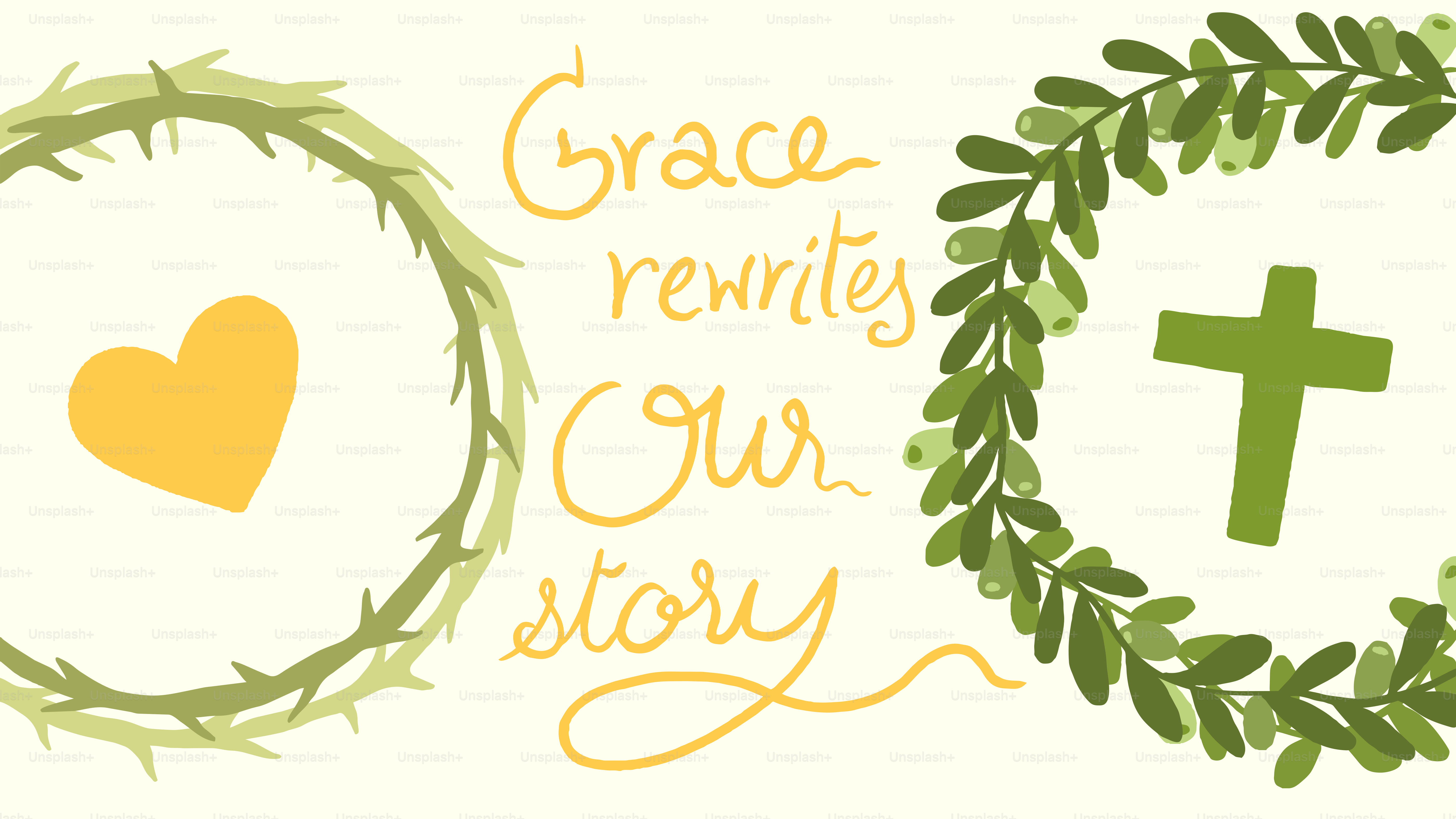 Grace rewrites our story with heart and cross.