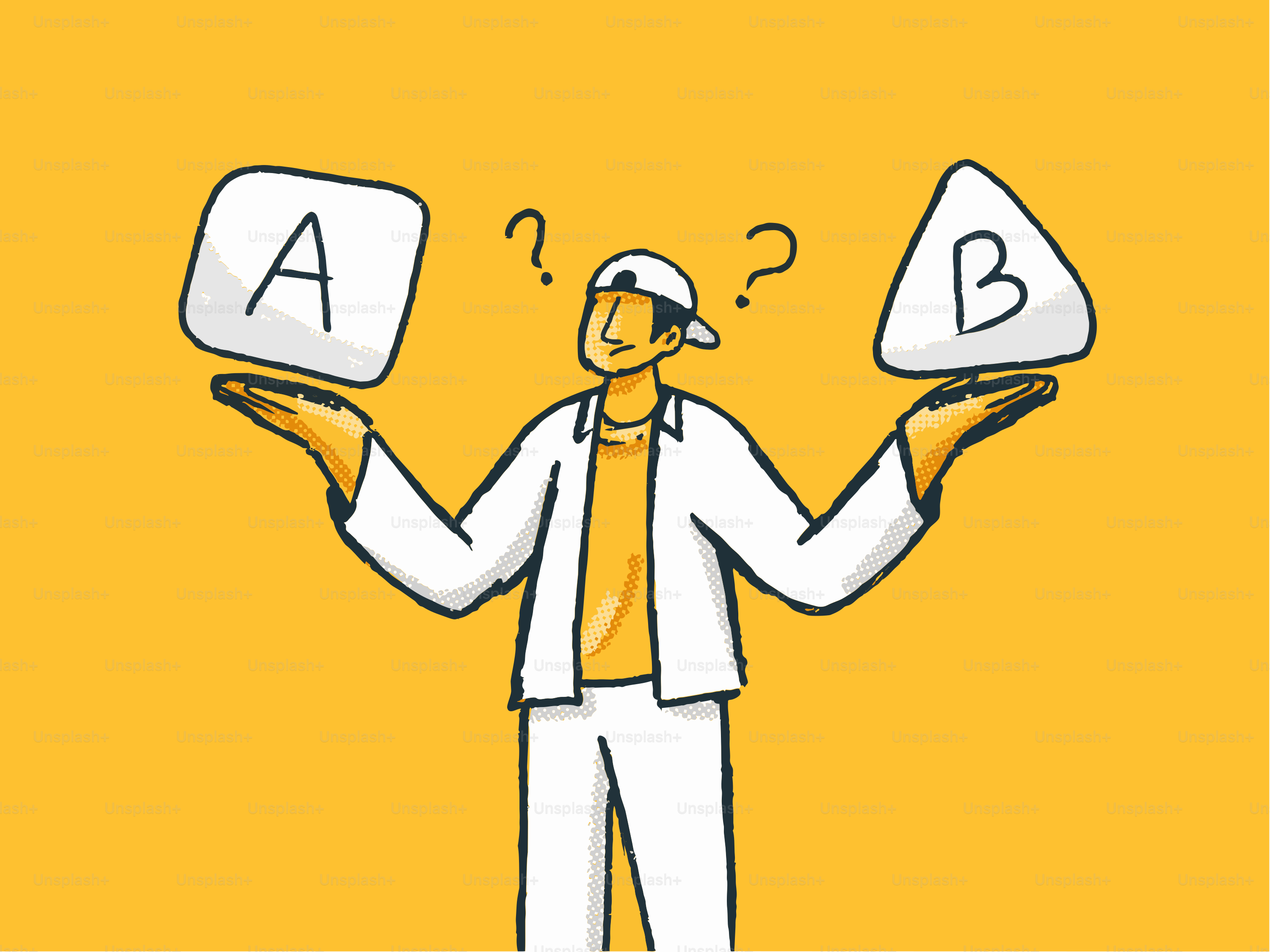 男性が選択肢Aと選択肢Bのどちらかを選ぶ