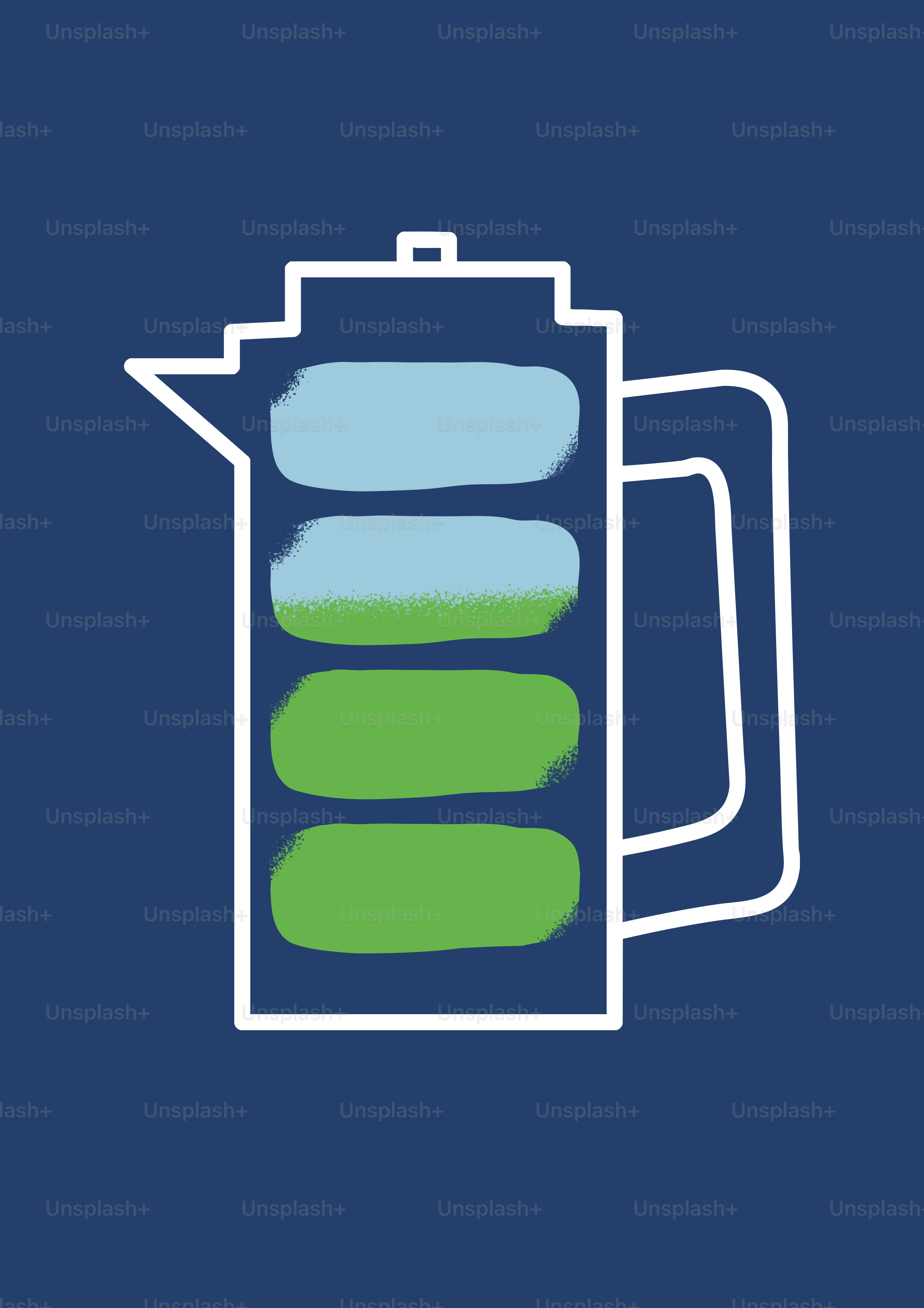 Coffee pot with a battery charge indicator