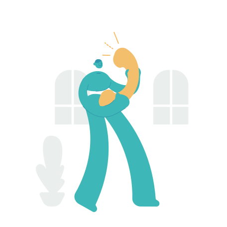 Abstract figure flexing its bicep with glowing arm.