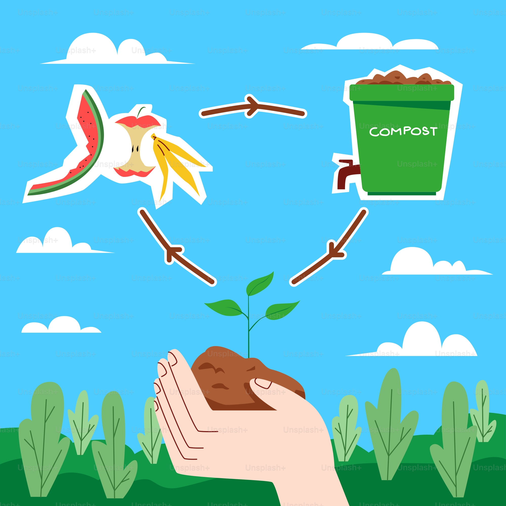 Procédé de compostage, des restes alimentaires à la croissance des plantes