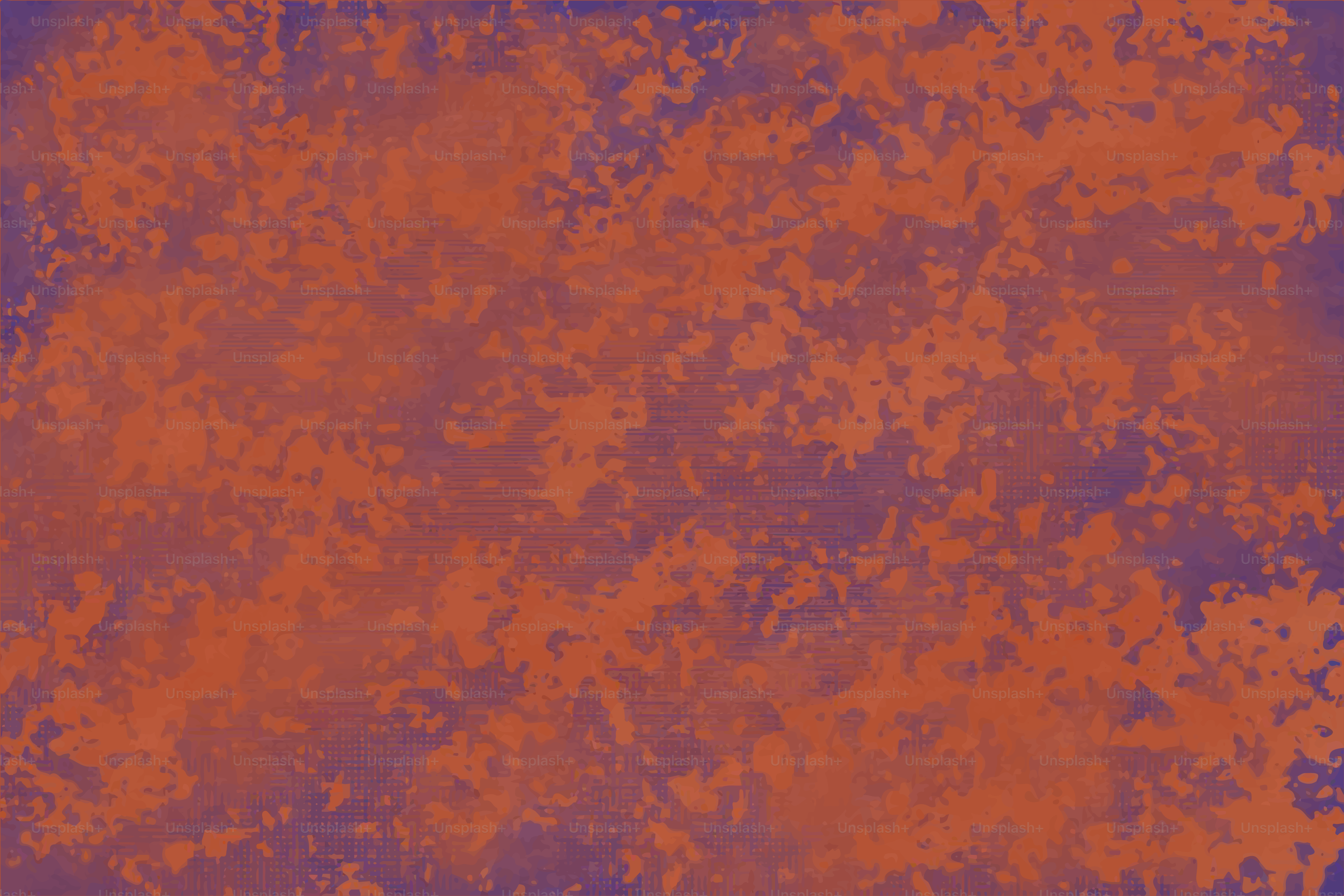 Ein gesprenkelter abstrakter Hintergrund in Orange und Lila.