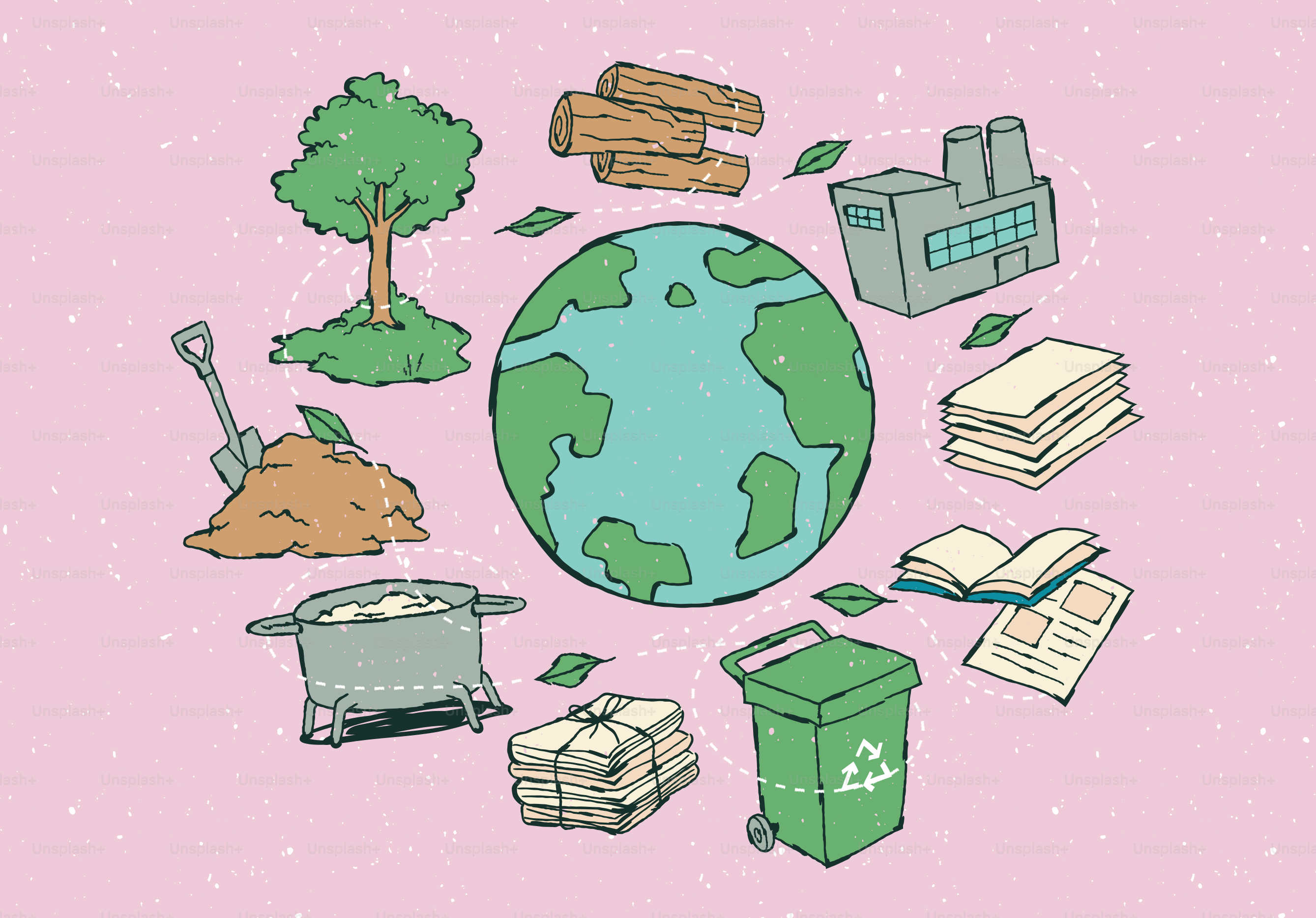 Recycling process for electronic devices shown in a circular diagram ...