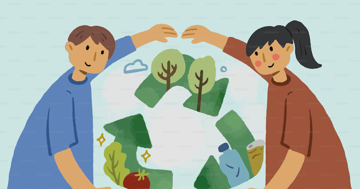 Two Faced Person Vector Two people holding a recycling symbol with nature inside - Vector ...