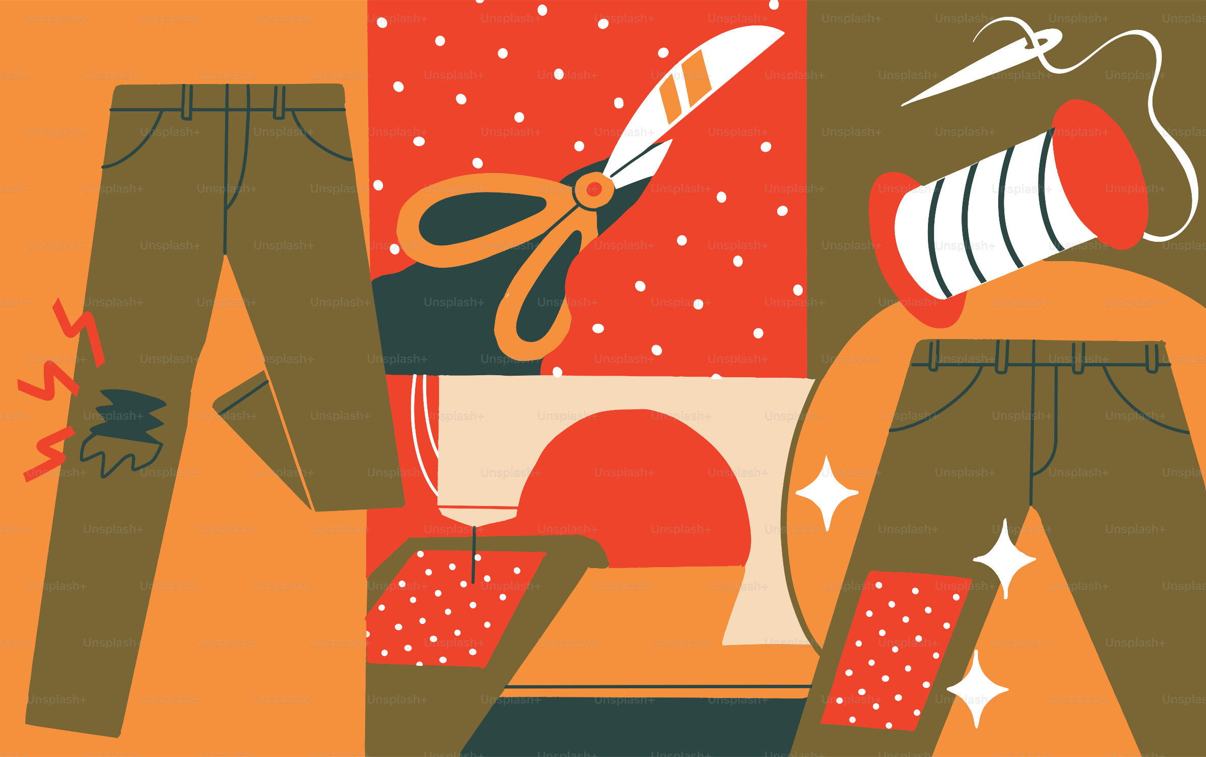 Réparer un jean déchiré avec des patchs et une aiguille