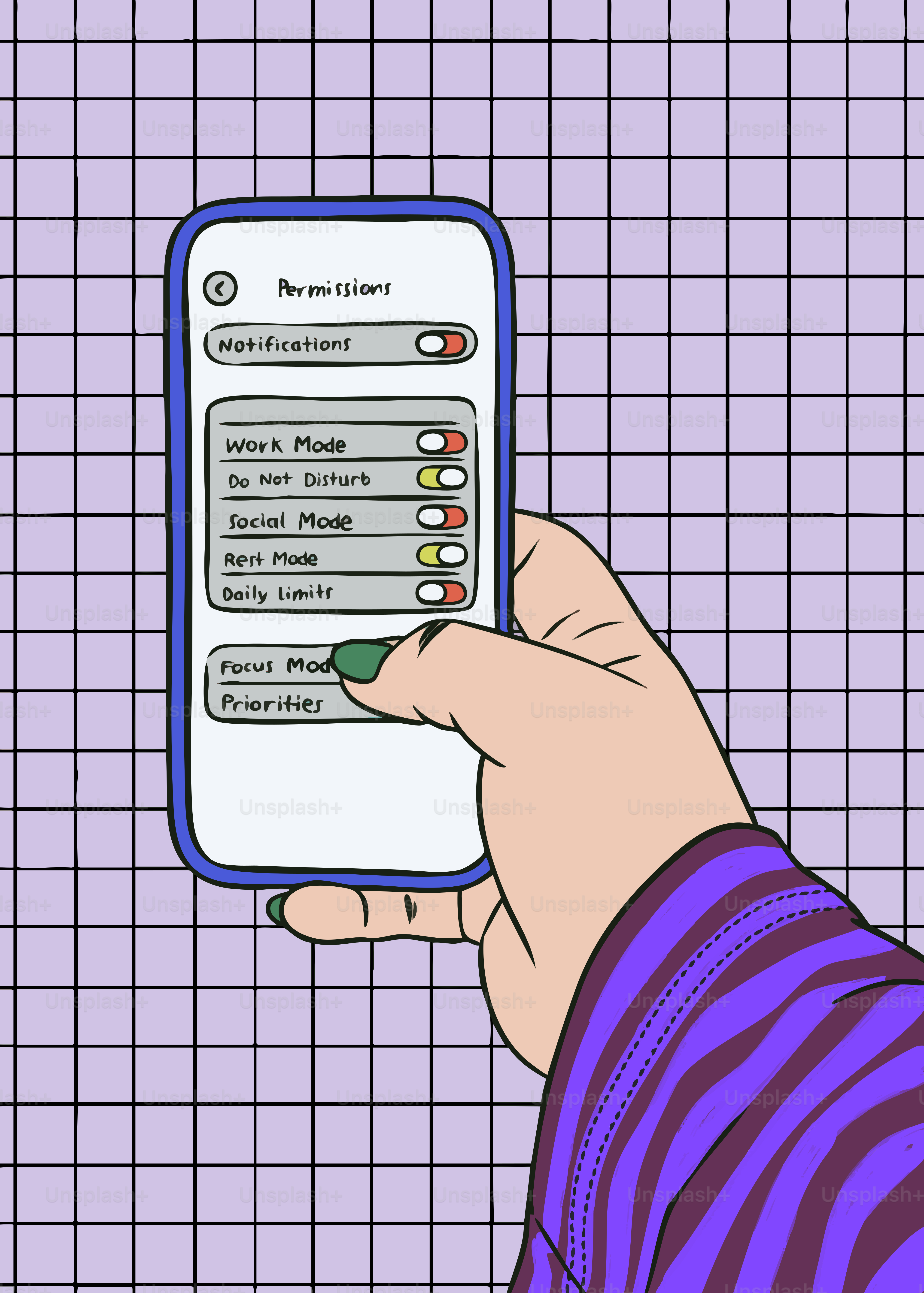 様々なモード設定で手持ちのスマホ