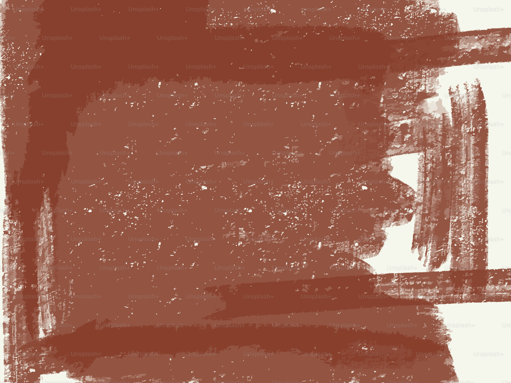 Pinceladas abstractas marrones sobre un fondo claro