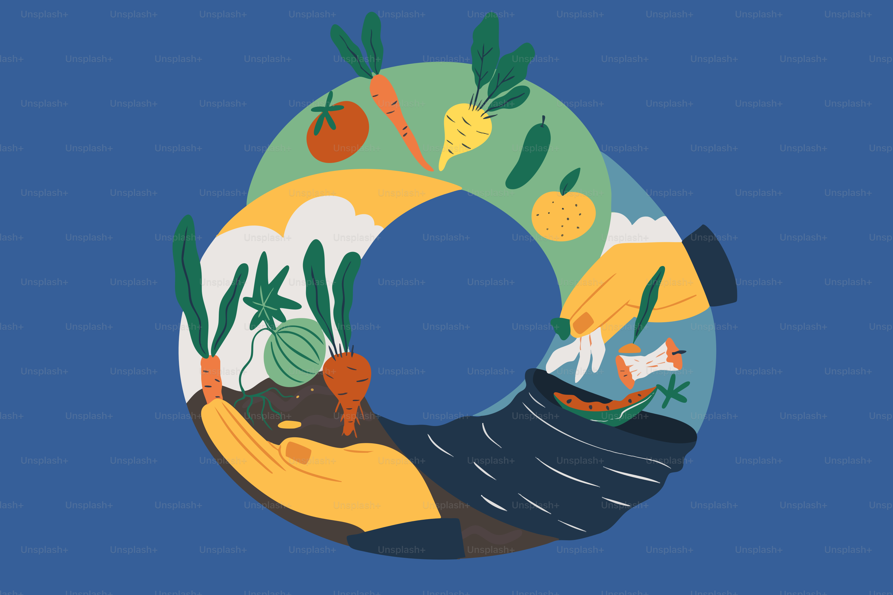 肥沃な土壌に野菜を植える手