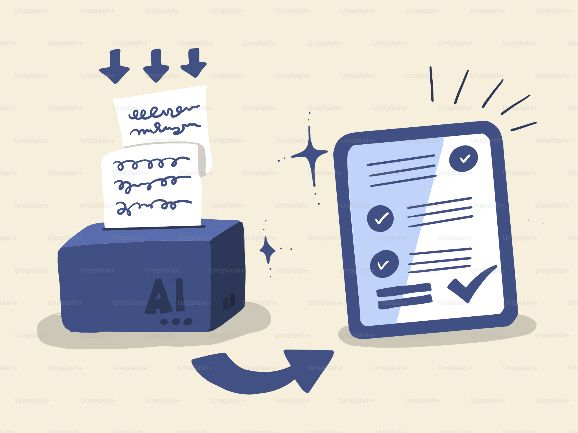 Ai processing documents into a checklist