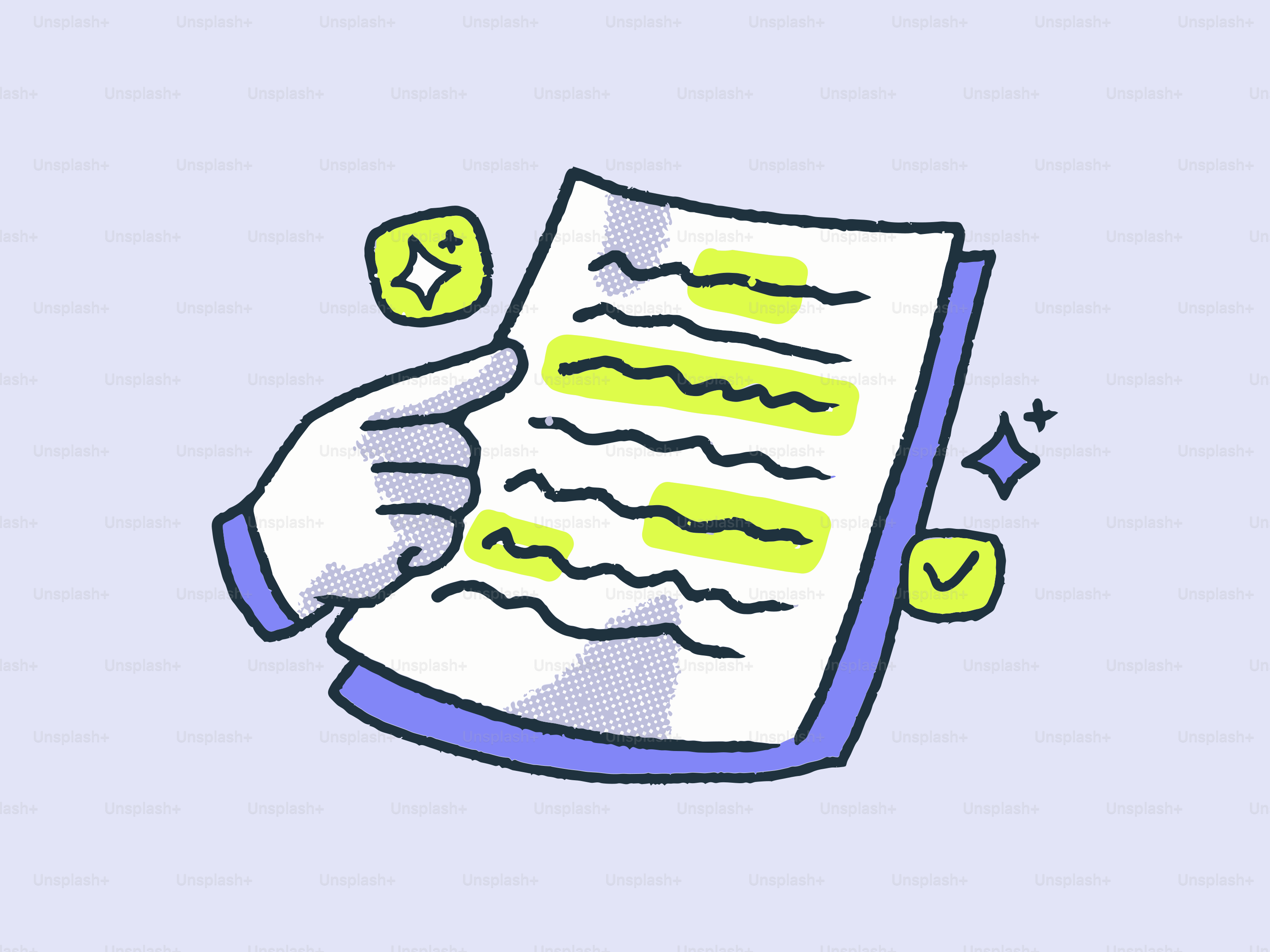 重要なテキストを手書きでハイライトすること。