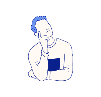 Man with hand on chin thinking