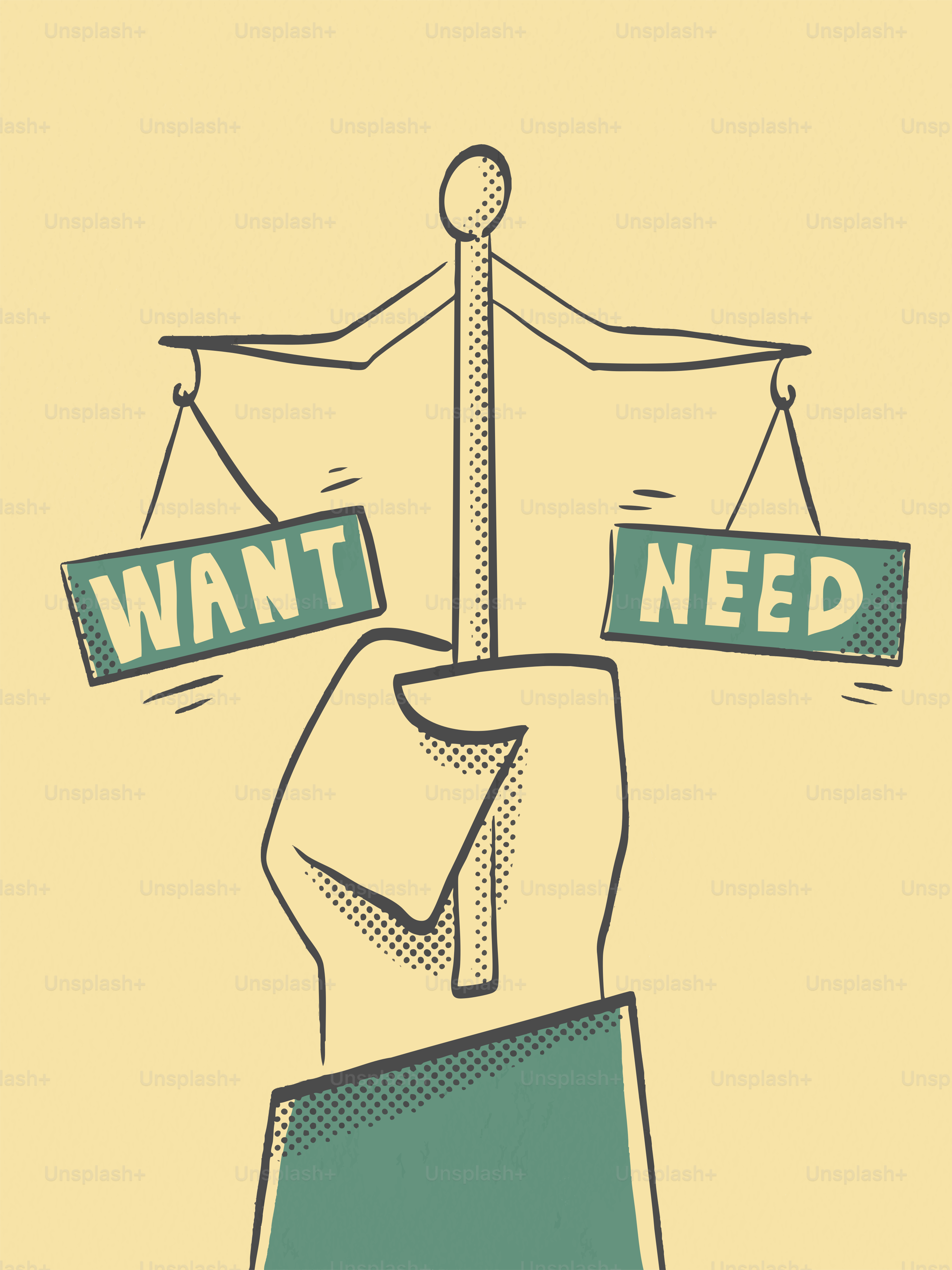 Tenere la mano bilanciando desiderio e necessità