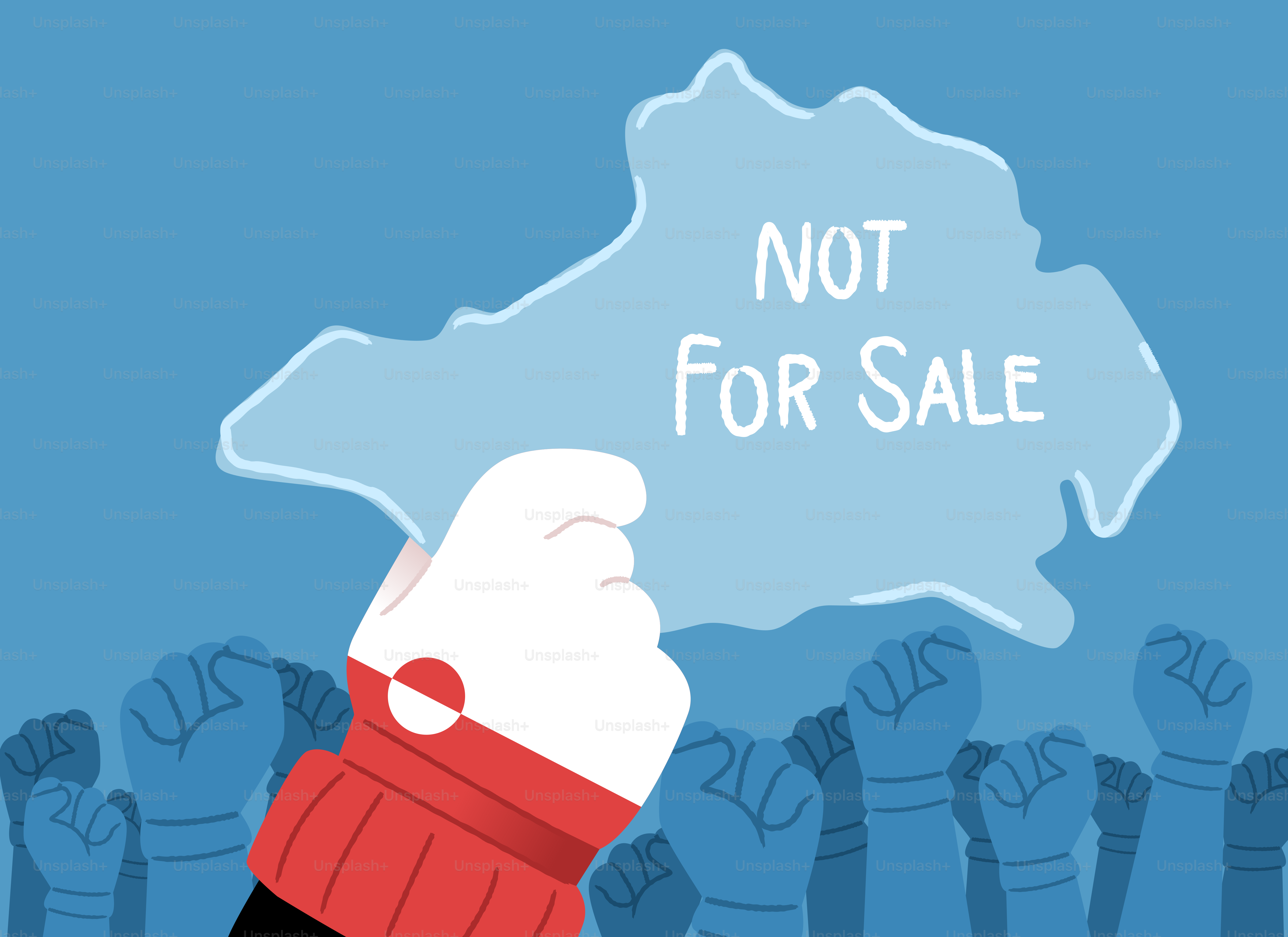 Faust, die Grönlandform hält, sagt, nicht zu verkaufen