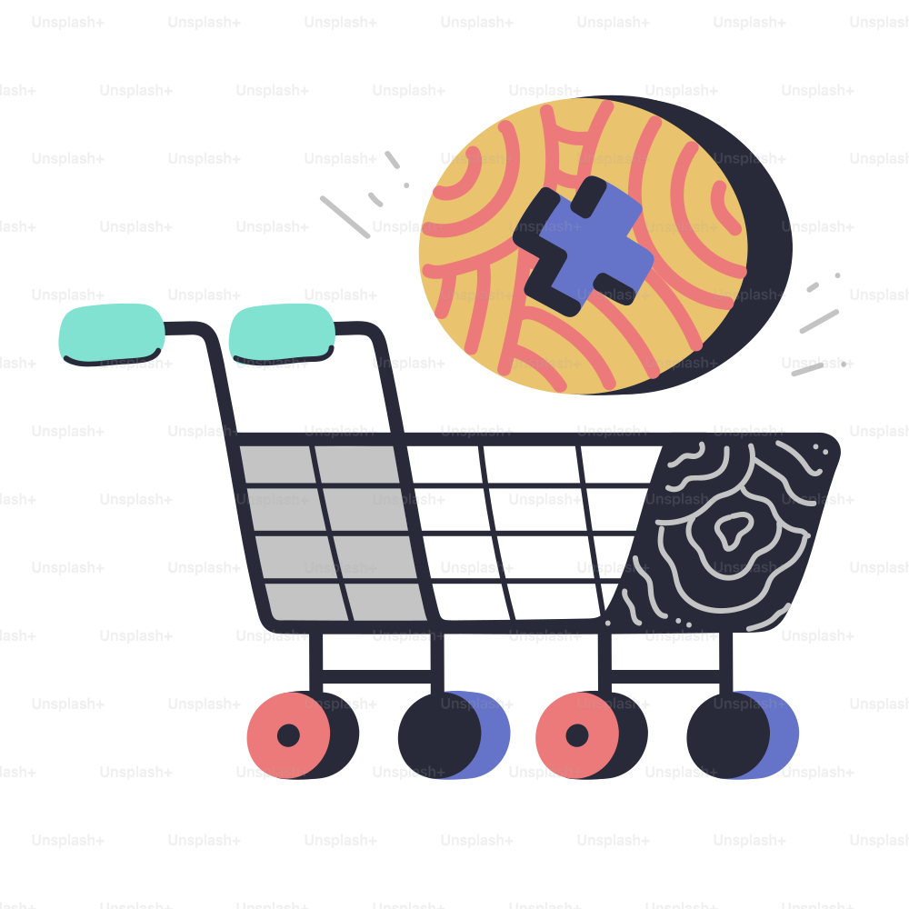 Cadier de courses avec une pièce décorative au-dessus