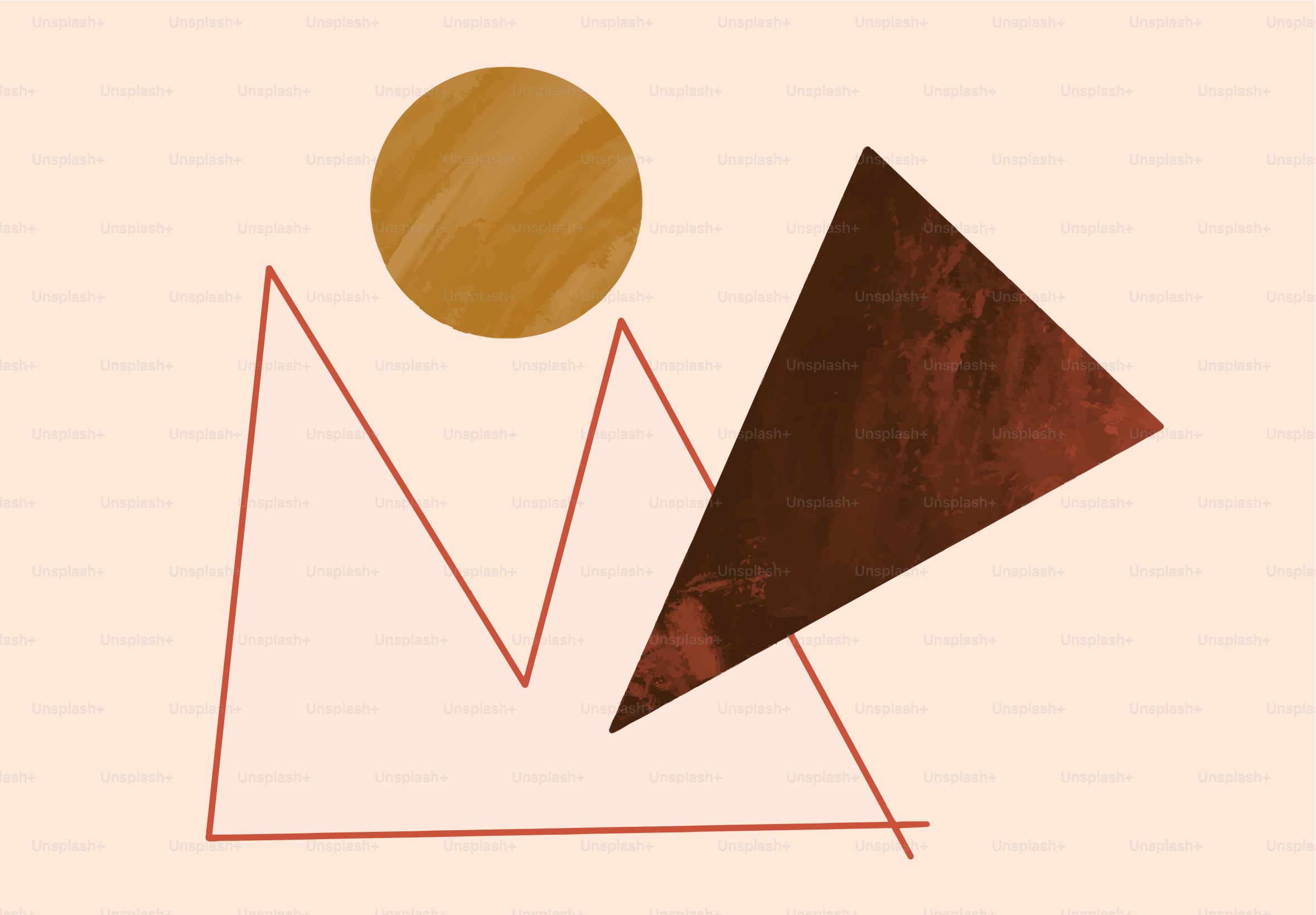 Abstract geometric shapes with a minimalist design