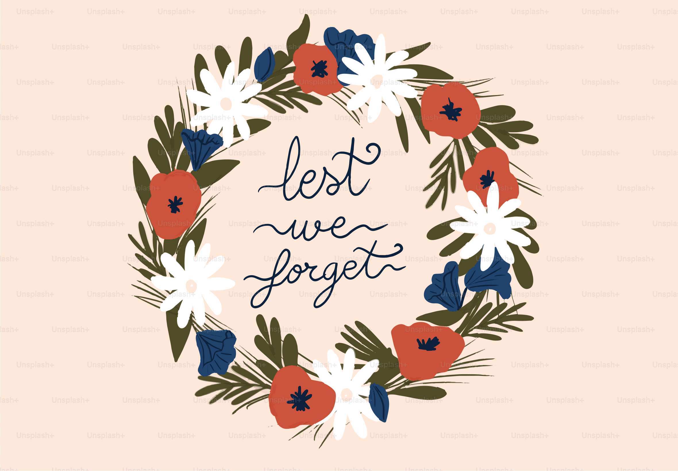 Couronne florale avec un texte « à peine oublier ».