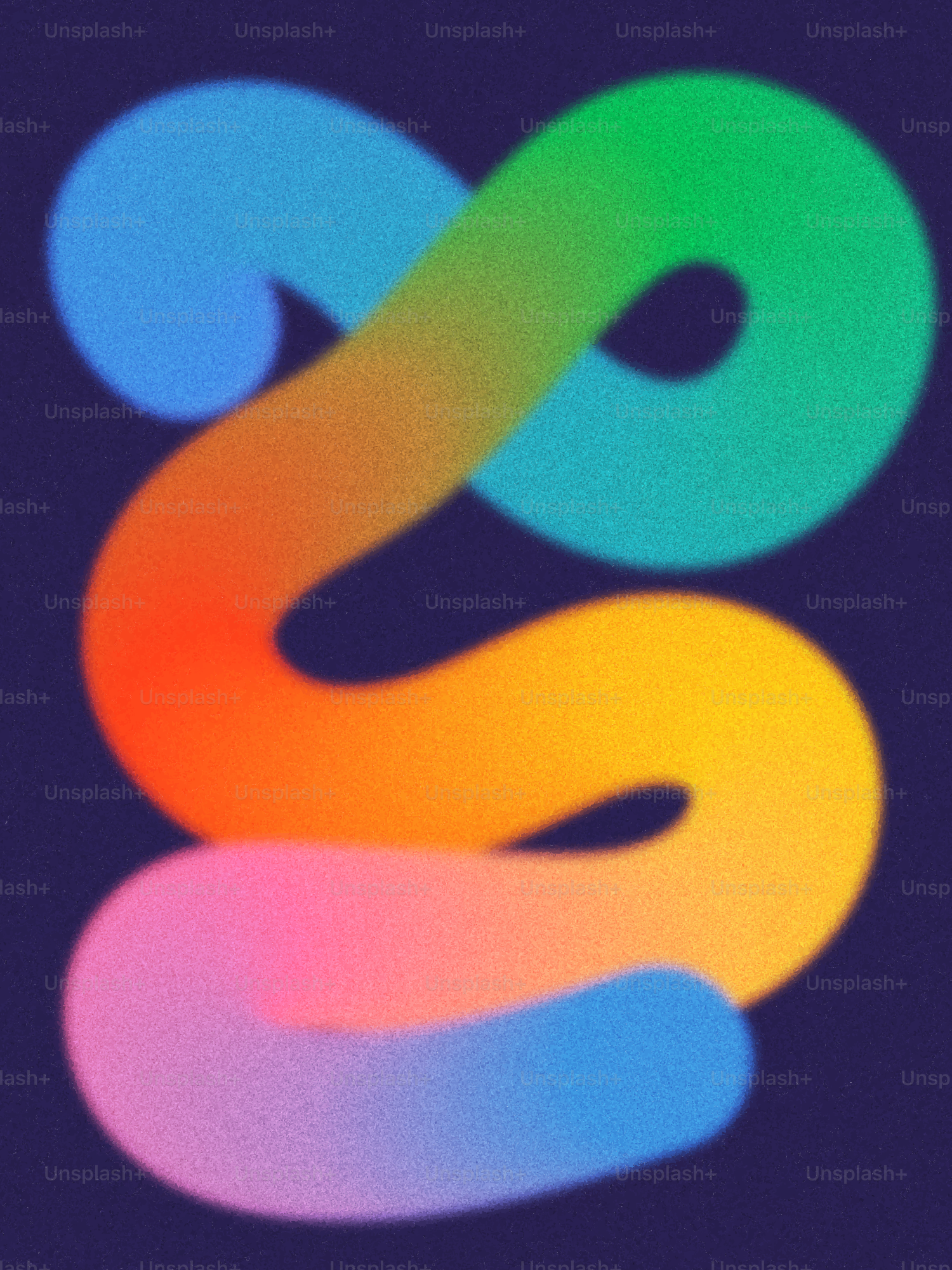 Ruban dégradé coloré abstrait sur fond foncé