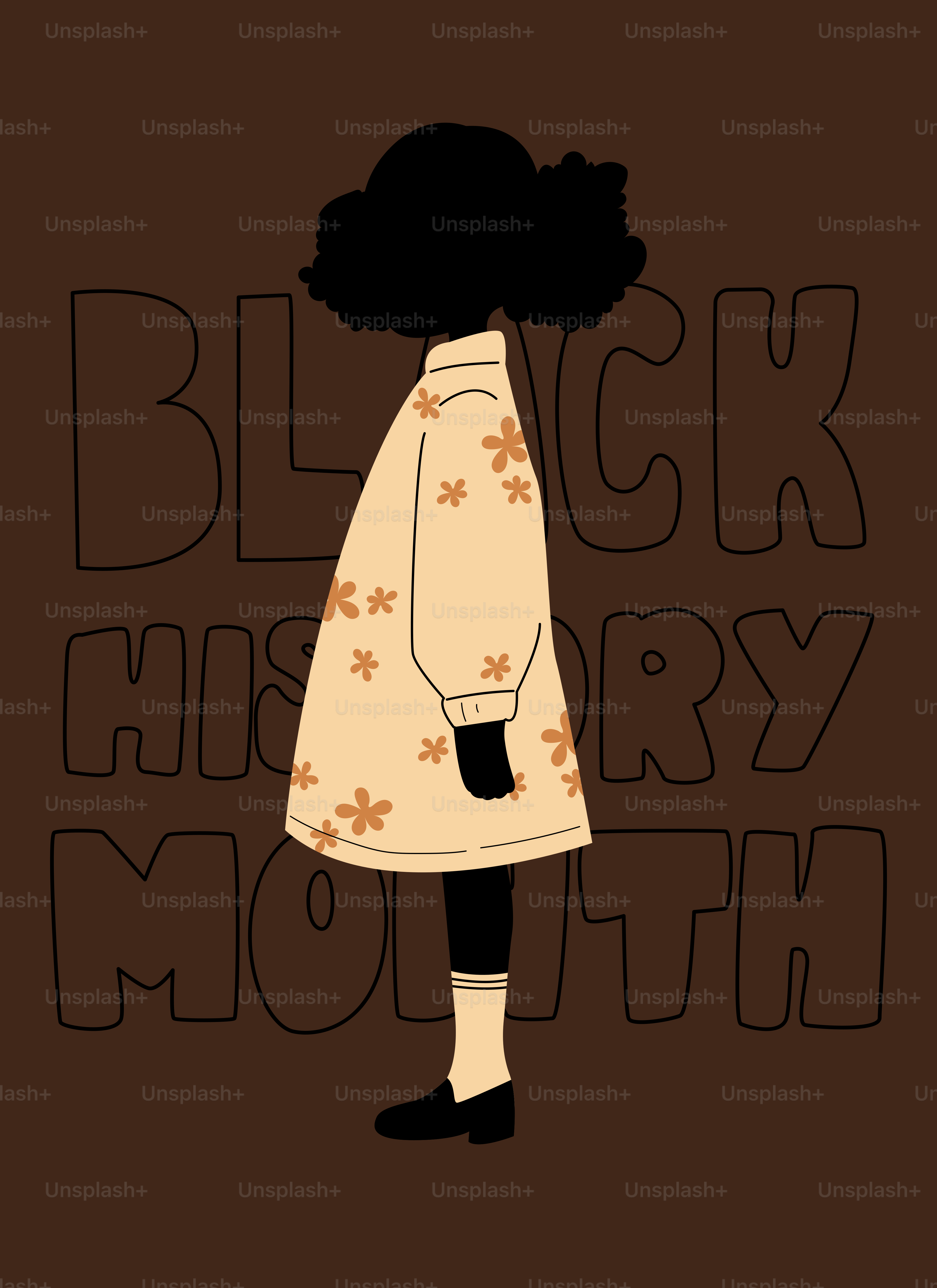 A child with afro hair celebrates black history month.