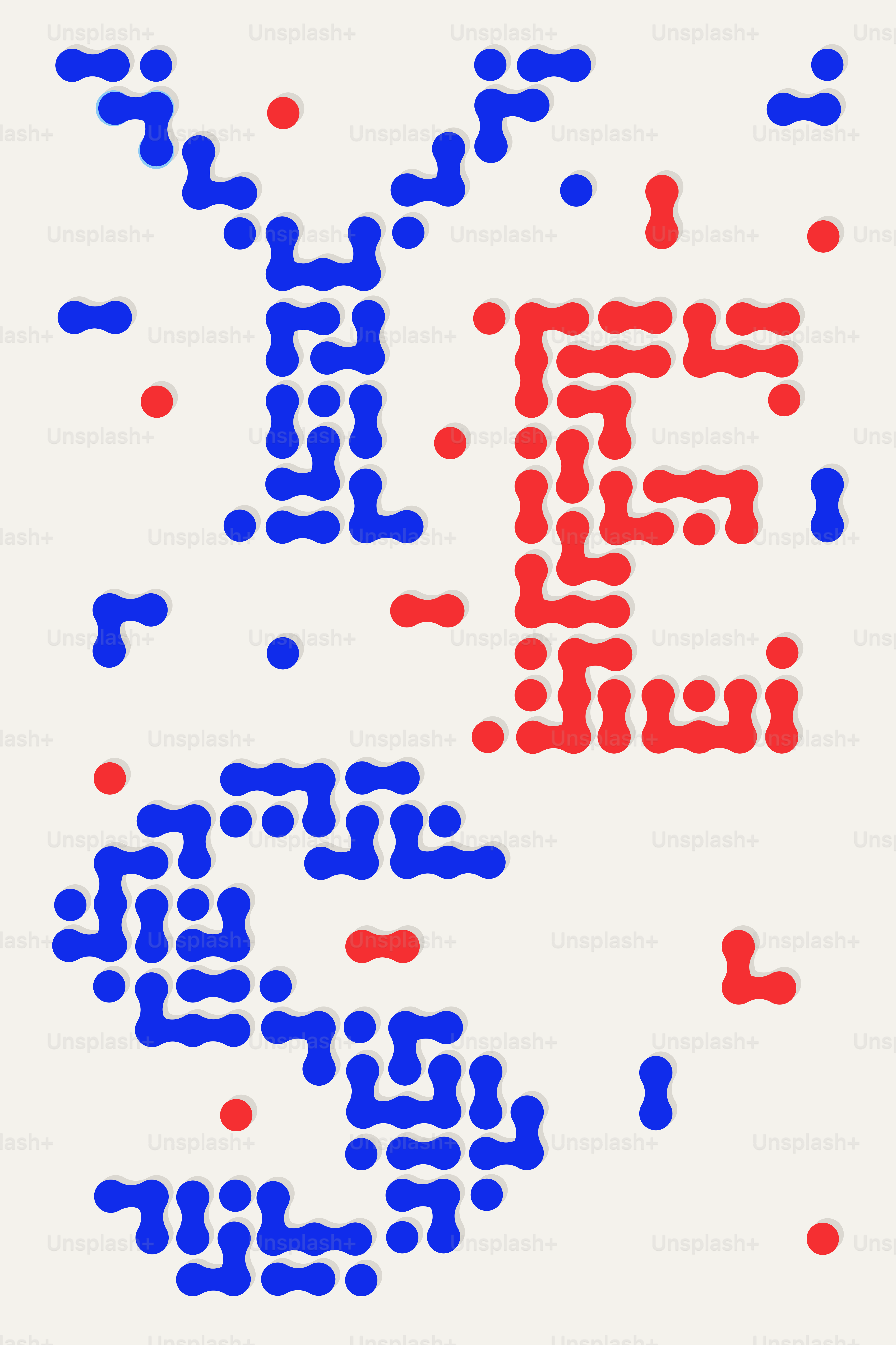 Abstraktes Muster, das das Wort ja bildet