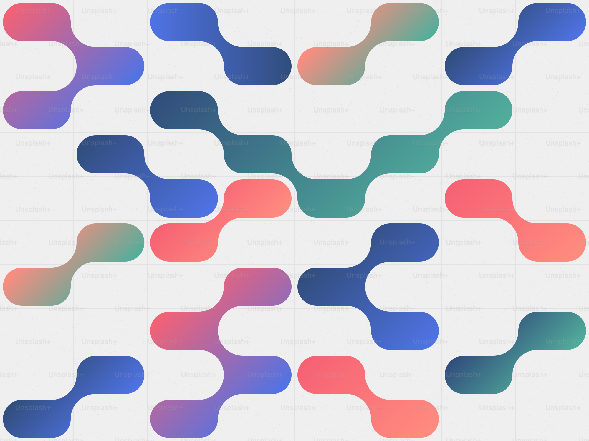 Motif abstrait de formes arrondies colorées sur fond blanc