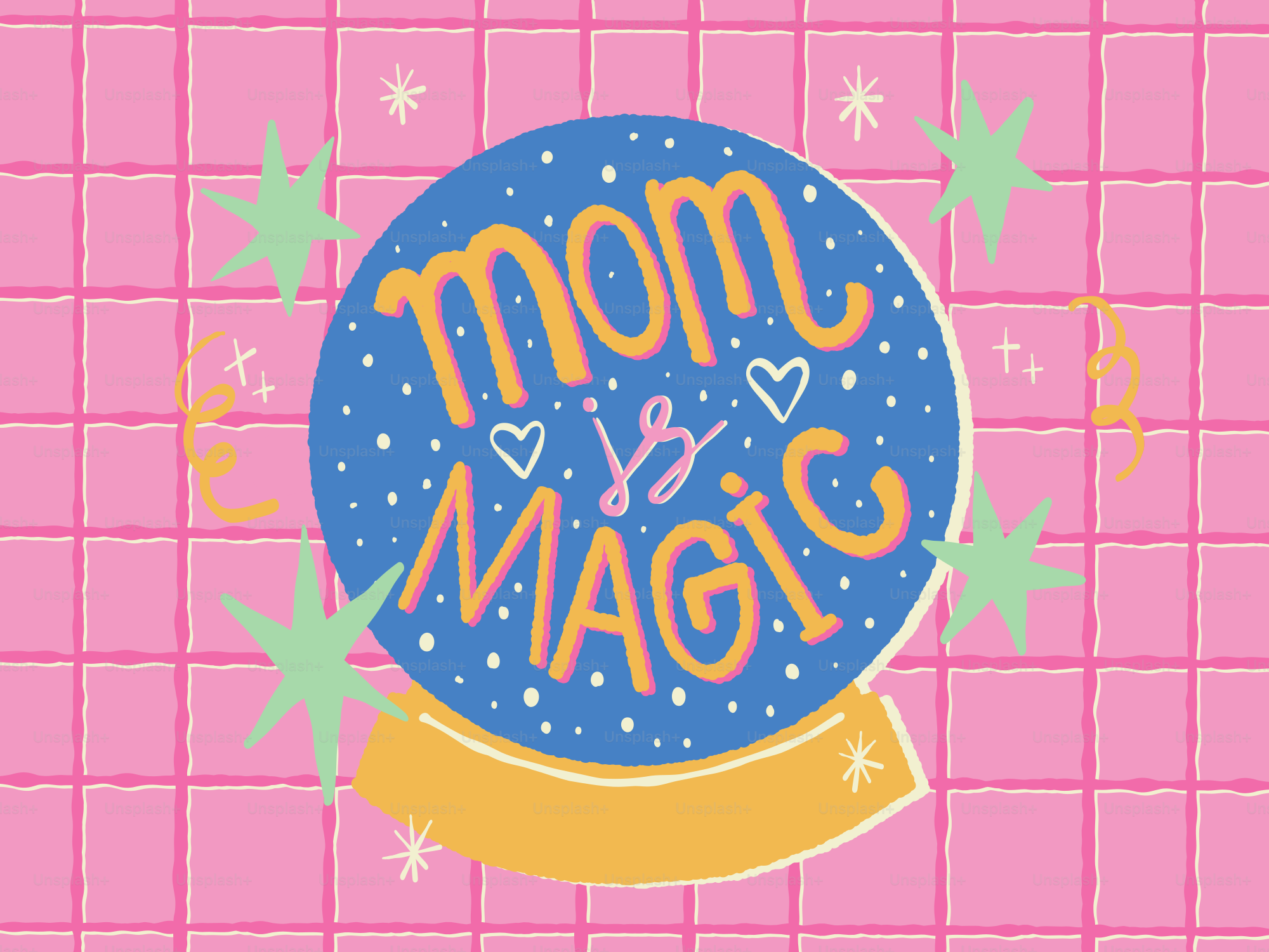 Maman est un texte magique à l’intérieur d’une boule de cristal