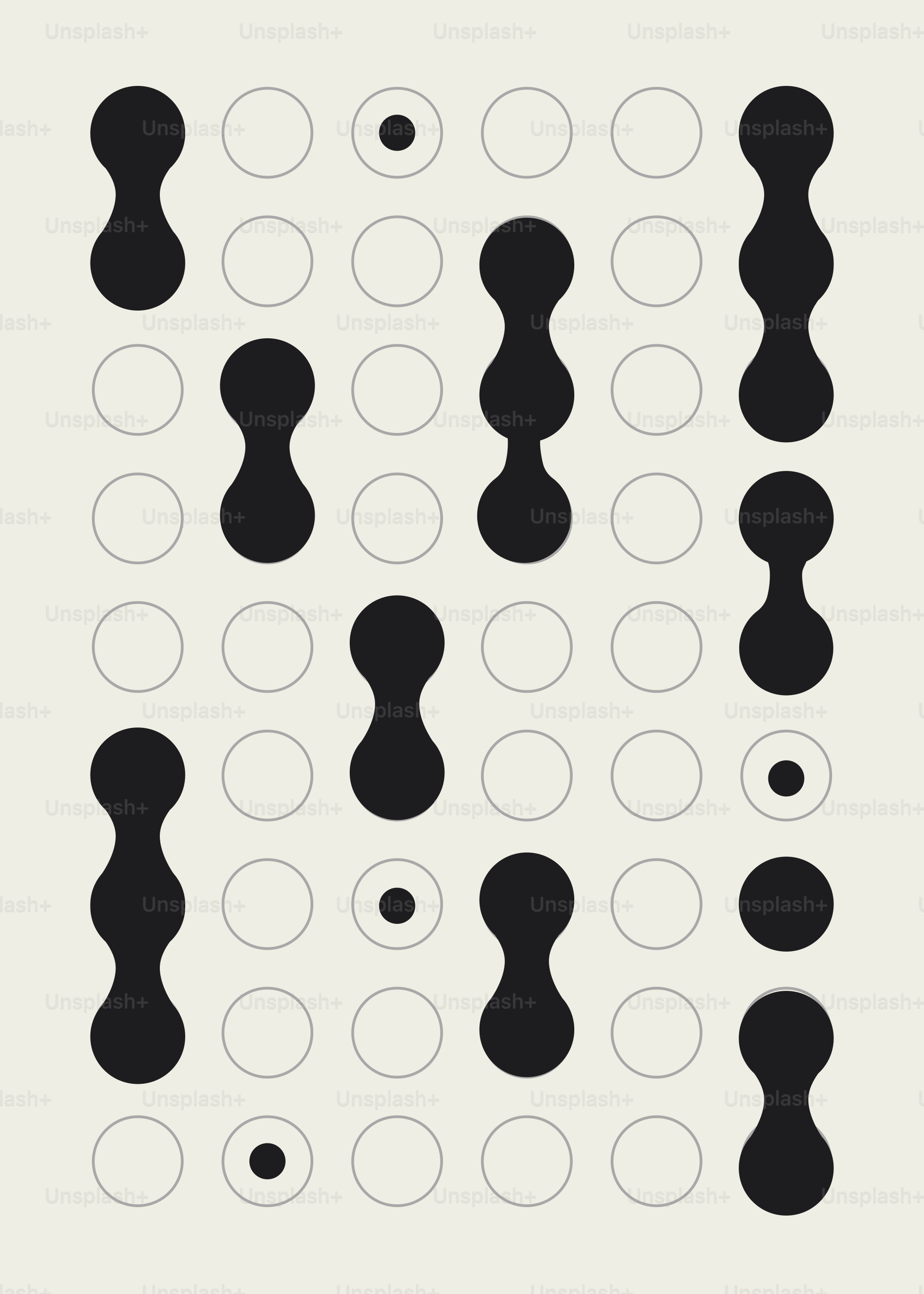 Padrão abstrato de formas em preto e branco