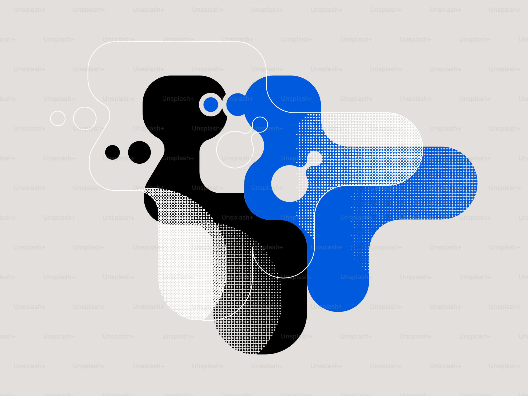 Forme astratte che rappresentano comunicazione e connessione