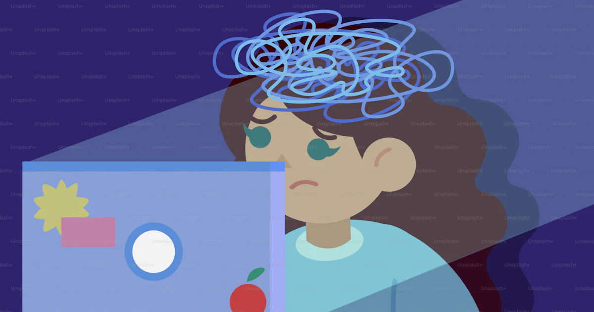 Person looking stressed at a laptop screen. vector – Technology Image ...