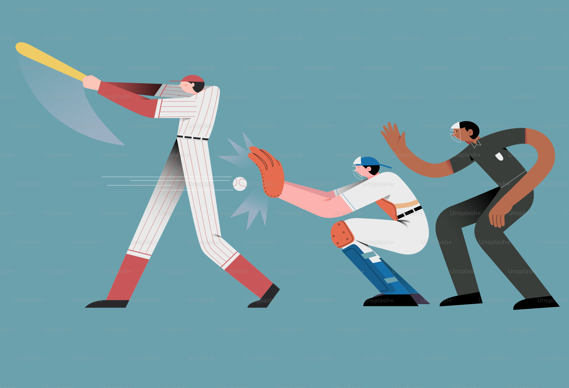 Baseballspieler in Aktion während eines Spiels