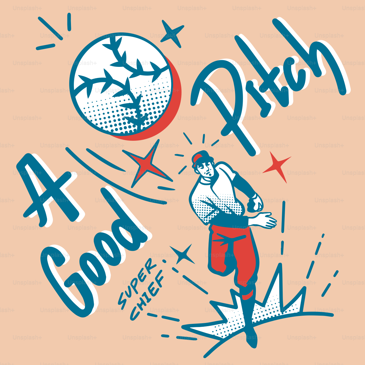 Baseball player throwing a pitch with text.