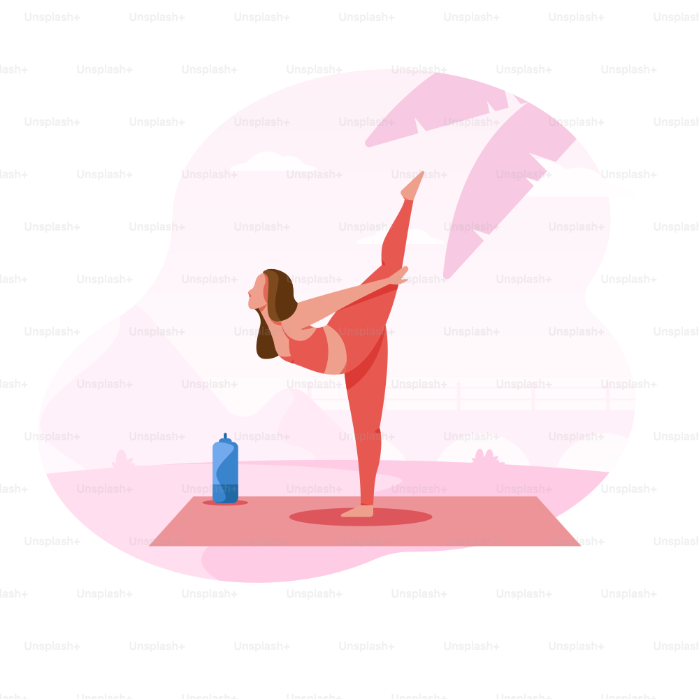 Mulher fazendo uma postura de yoga em um tapete.