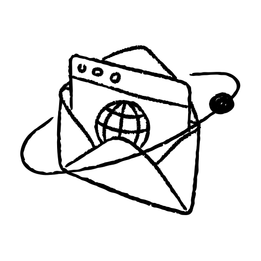 Email with web browser and globe icon