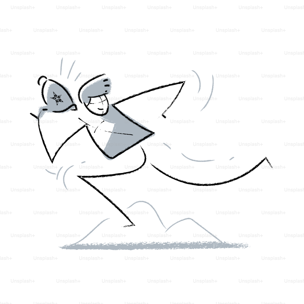 Stick figure throwing a trophy with motion lines indicating motion.