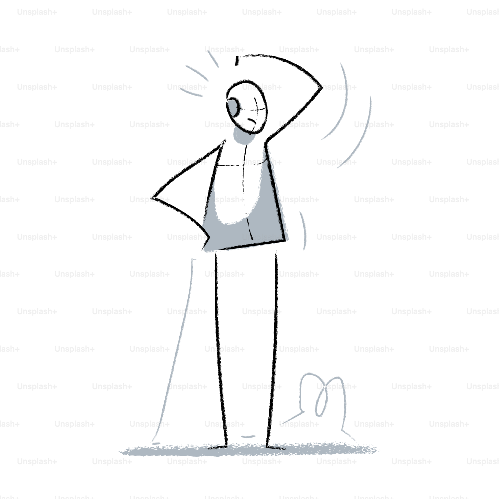 A stylized person scratching their head in confusion.