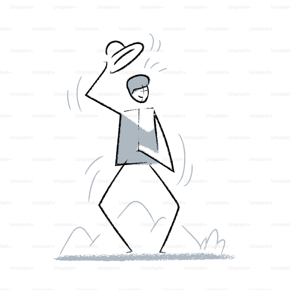 Un uomo stick figure che si toglie il cappello.