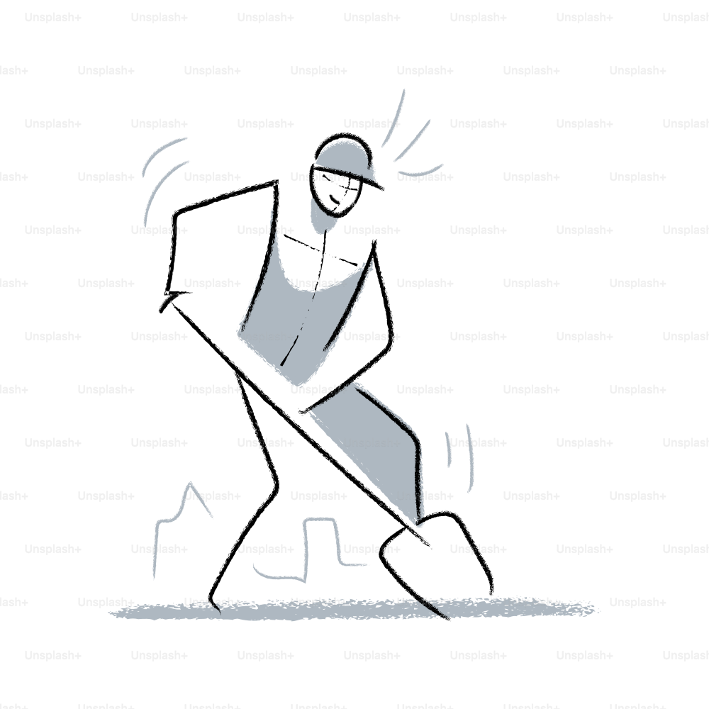 A person in a hard hat digging with a shovel.