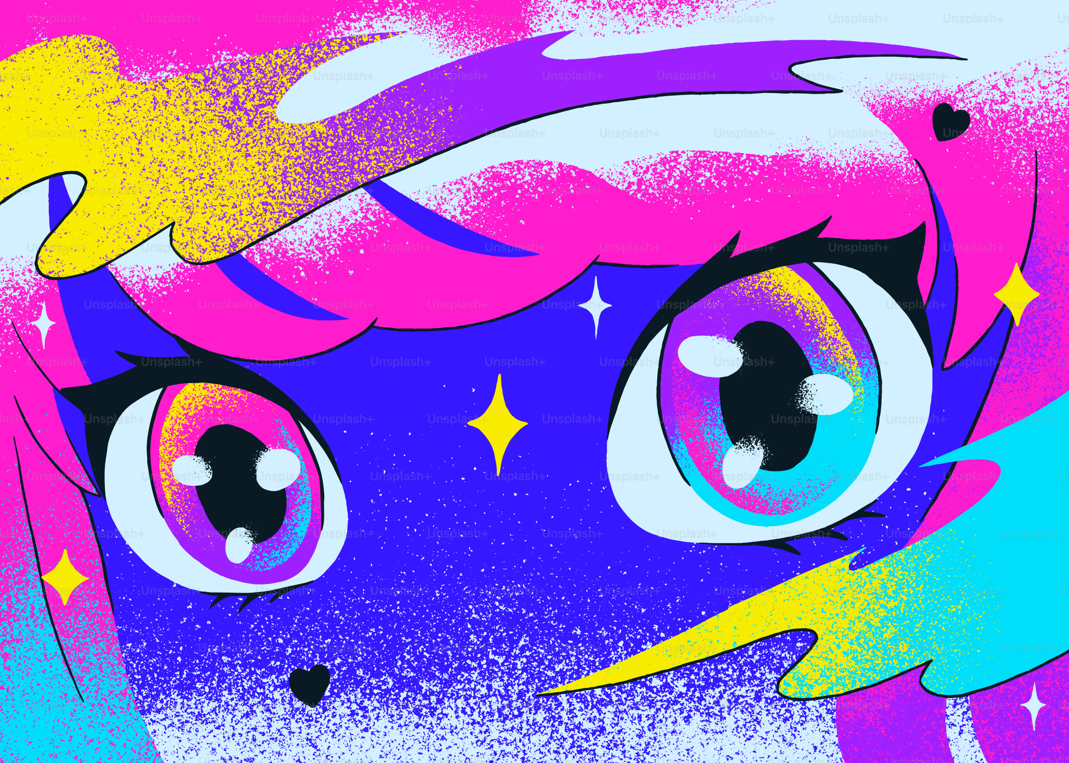 다채로운 디테일과 반짝임이 가미된 생기 넘치는 애니메이션 눈동자