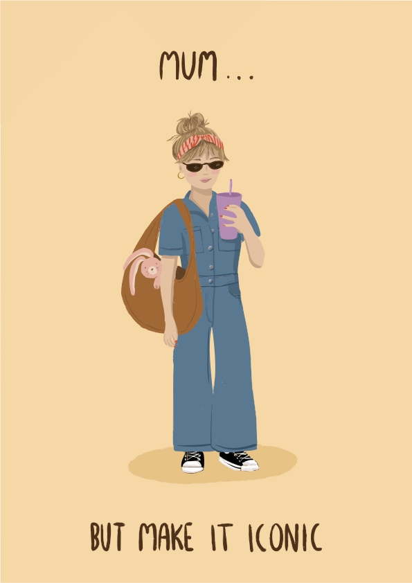 Stylish woman with a drink and bag