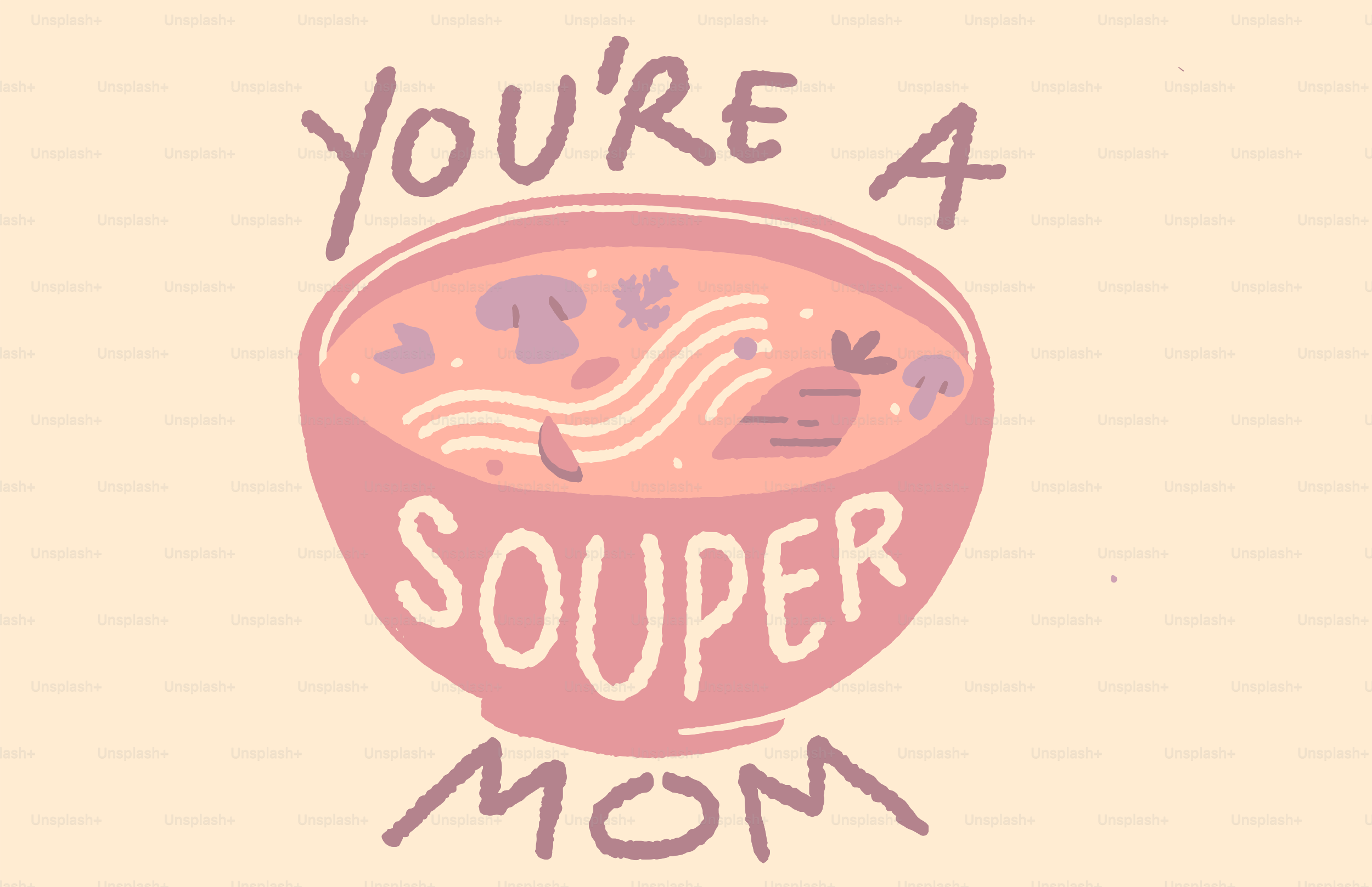 Eres una madre de sopa con un cuenco de sopa
