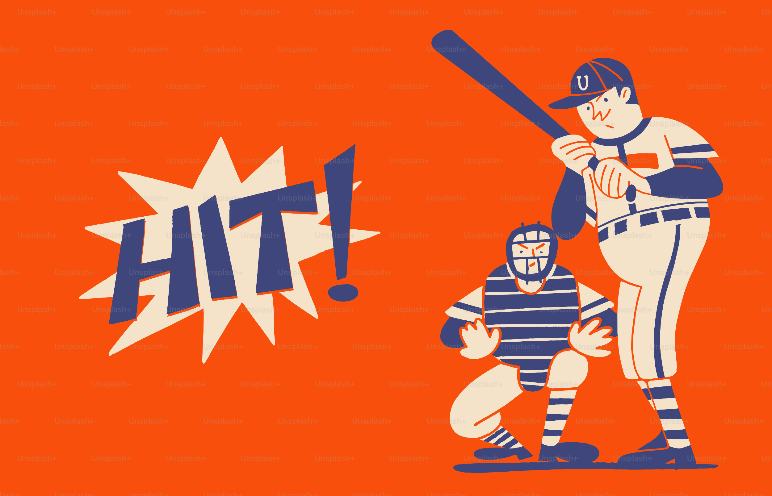 El bateador de béisbol batea al lanzamiento del receptor.