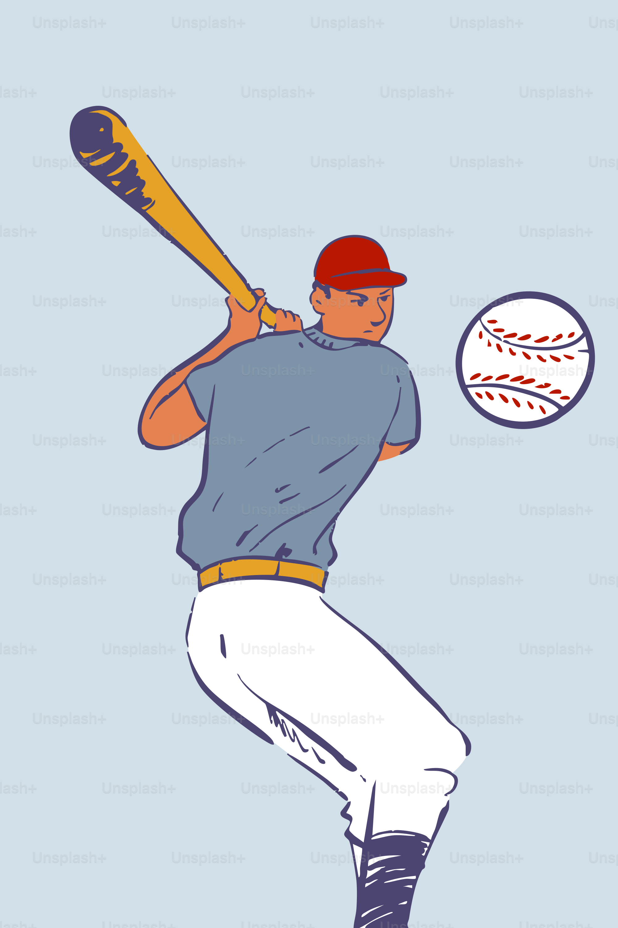 A baseball player swings at a pitch.