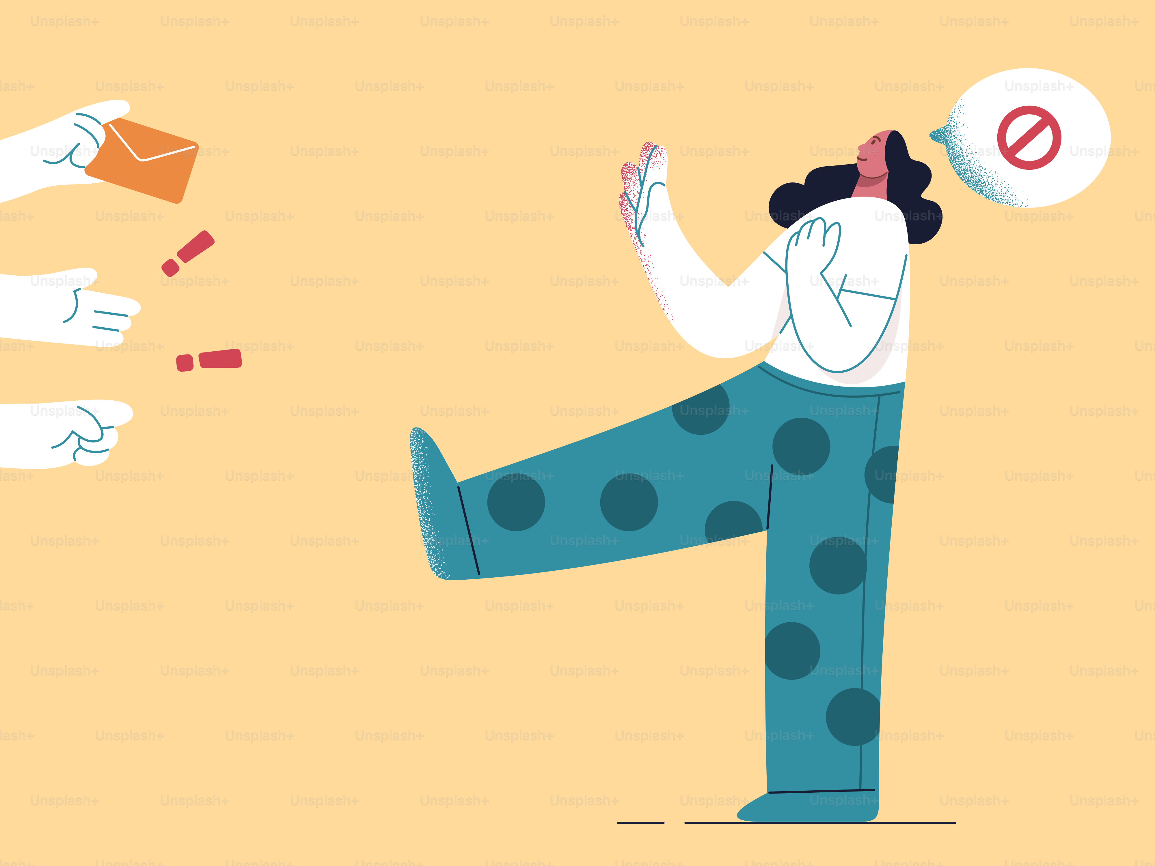 Woman overwhelmed by incoming emails and notifications