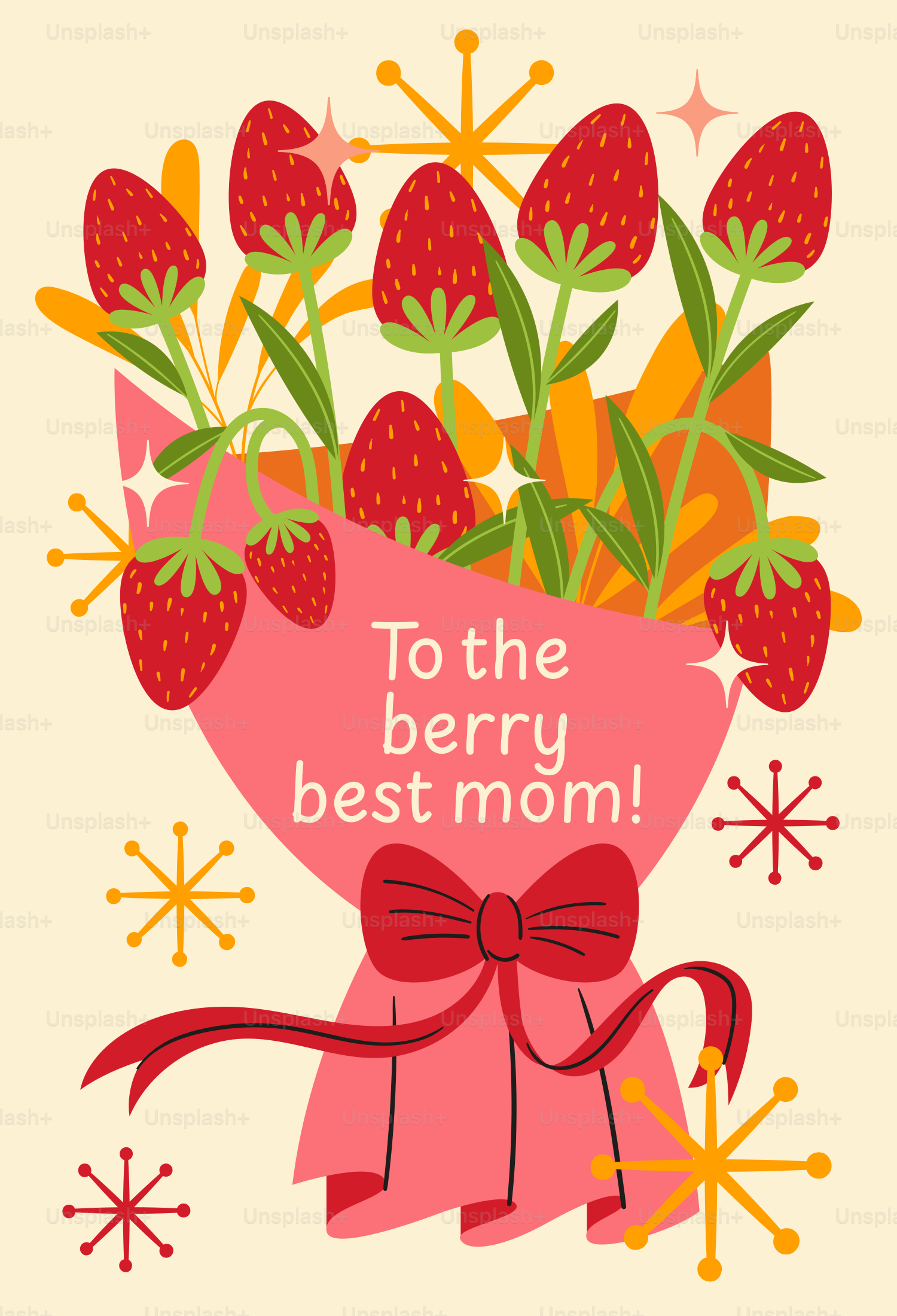 A bouquet of strawberries with a sweet message.