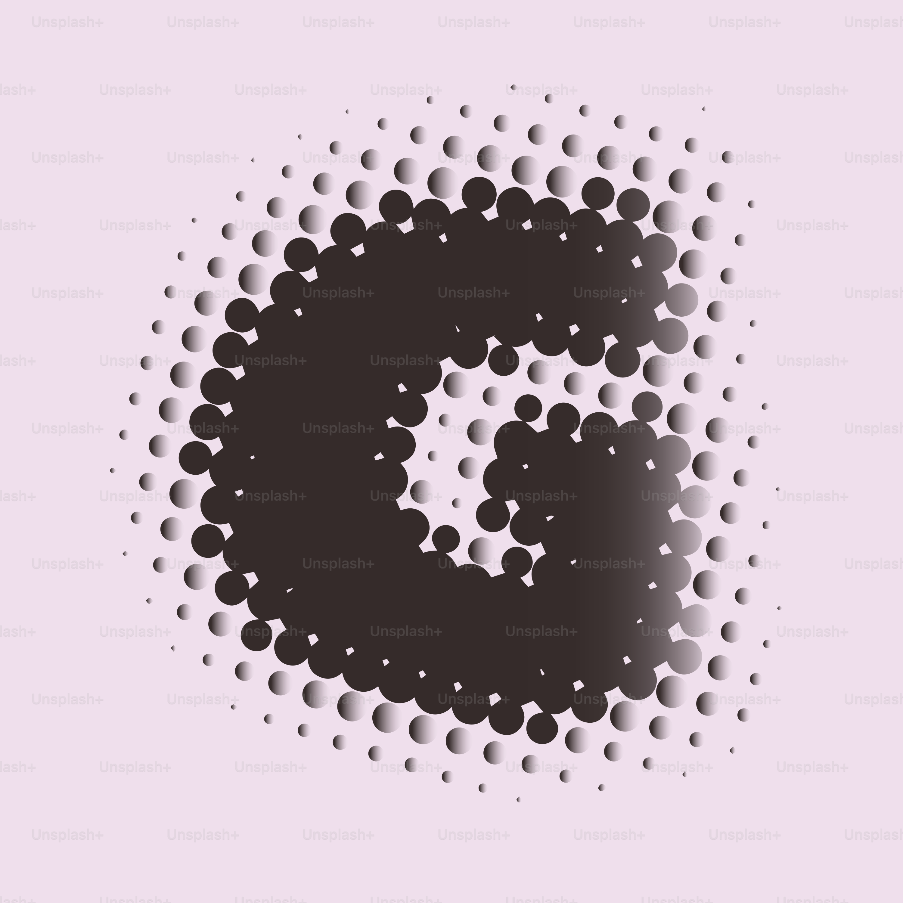 밝은 배경에 점들이 있는 어두운 글자 g