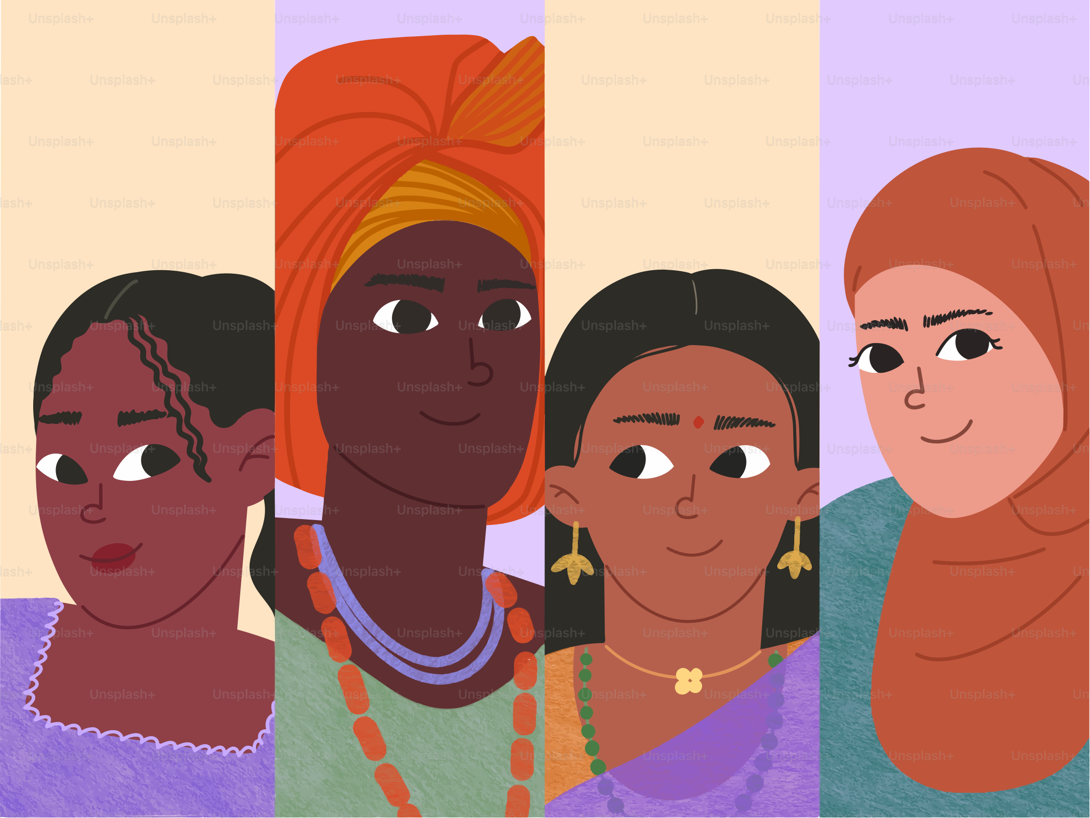 Quattro donne di origini e culture diverse