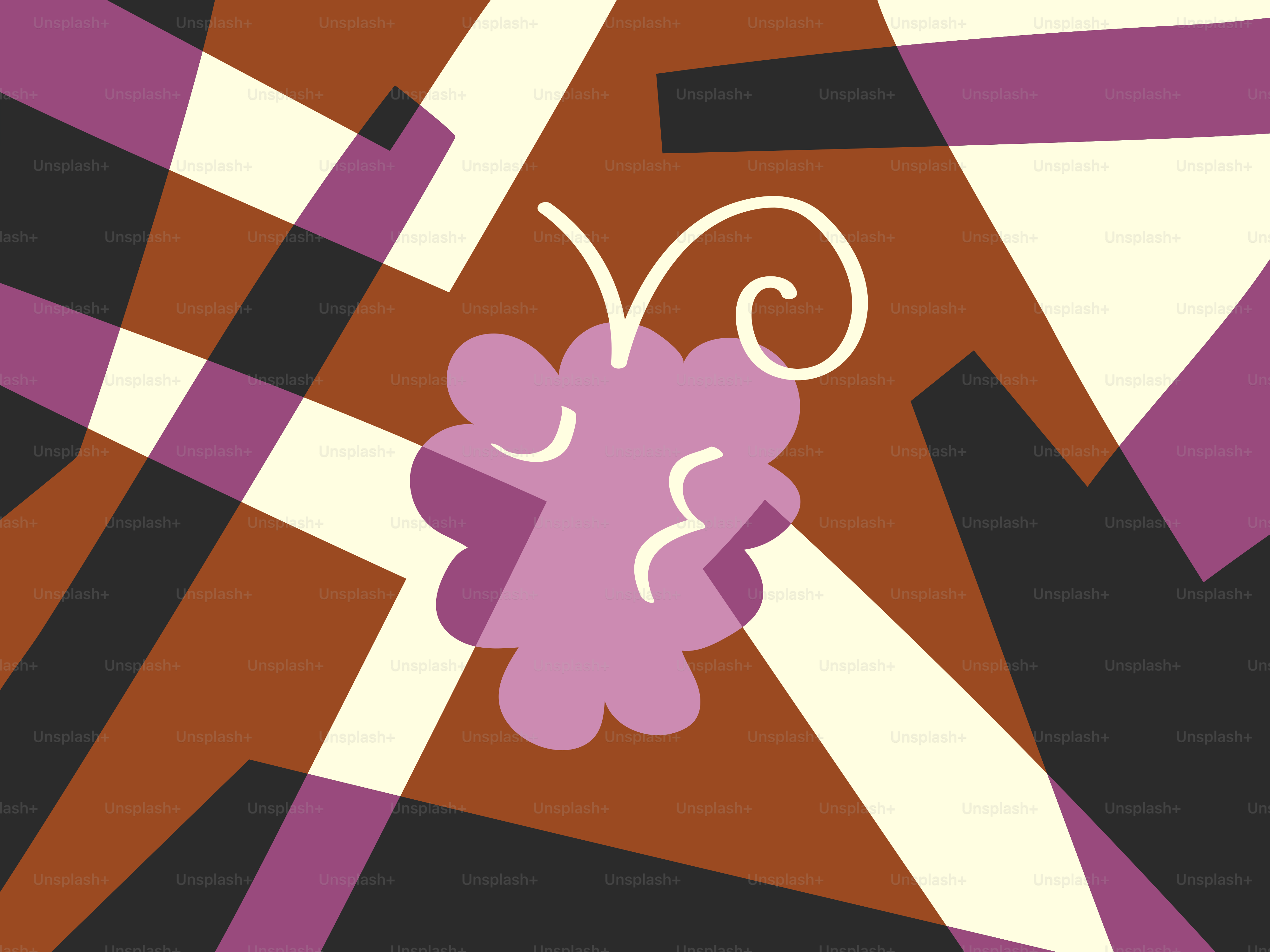 Fondo abstracto con un racimo de uvas morado estilizado